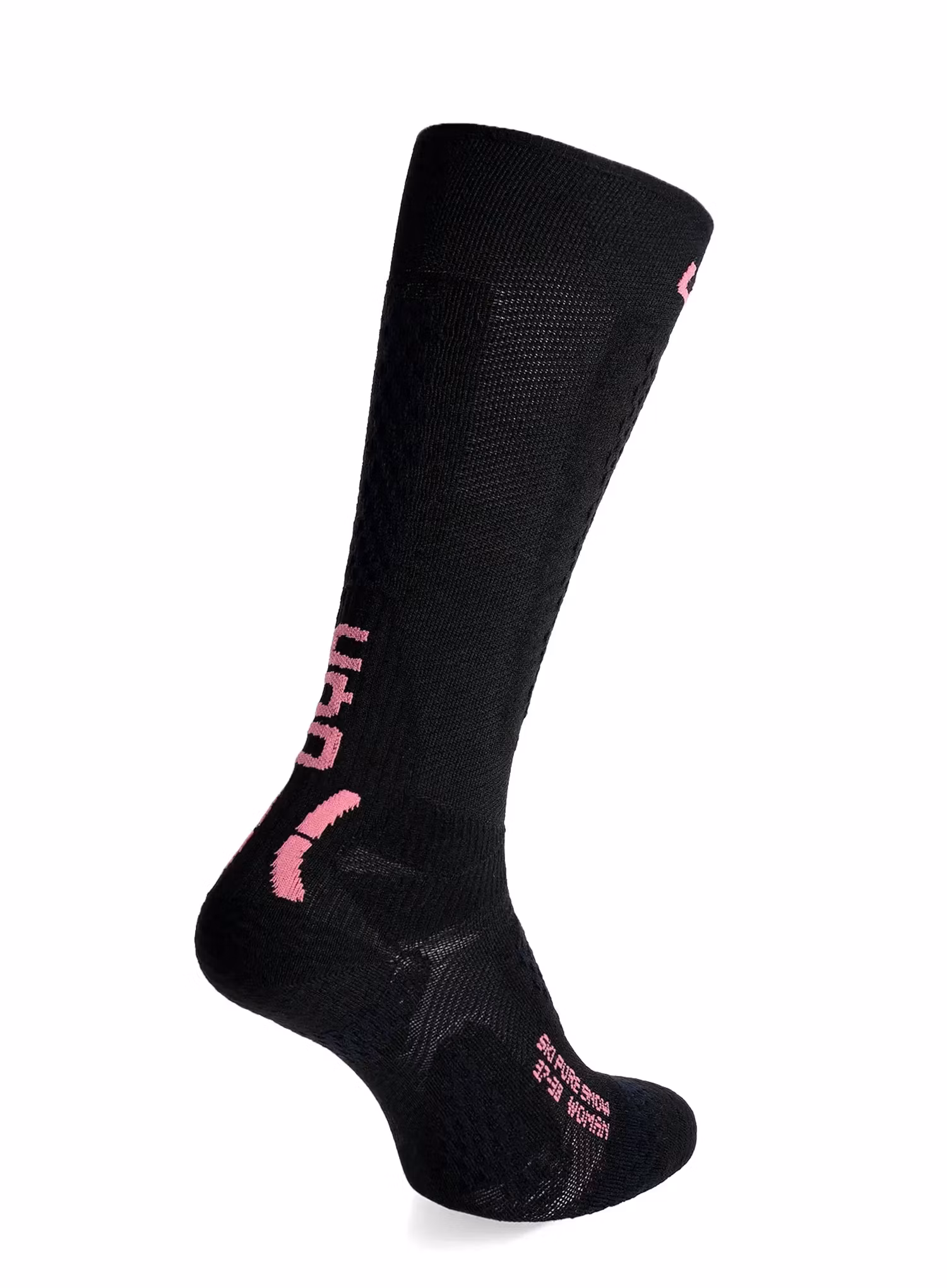 Ženske smučarske nogavice UYN Ski One Pure Snow Socks  - black/pink