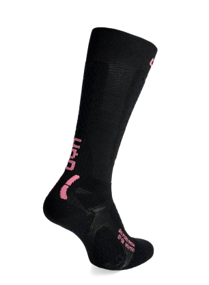 Ženske smučarske nogavice UYN Ski One Pure Snow Socks - black/pink