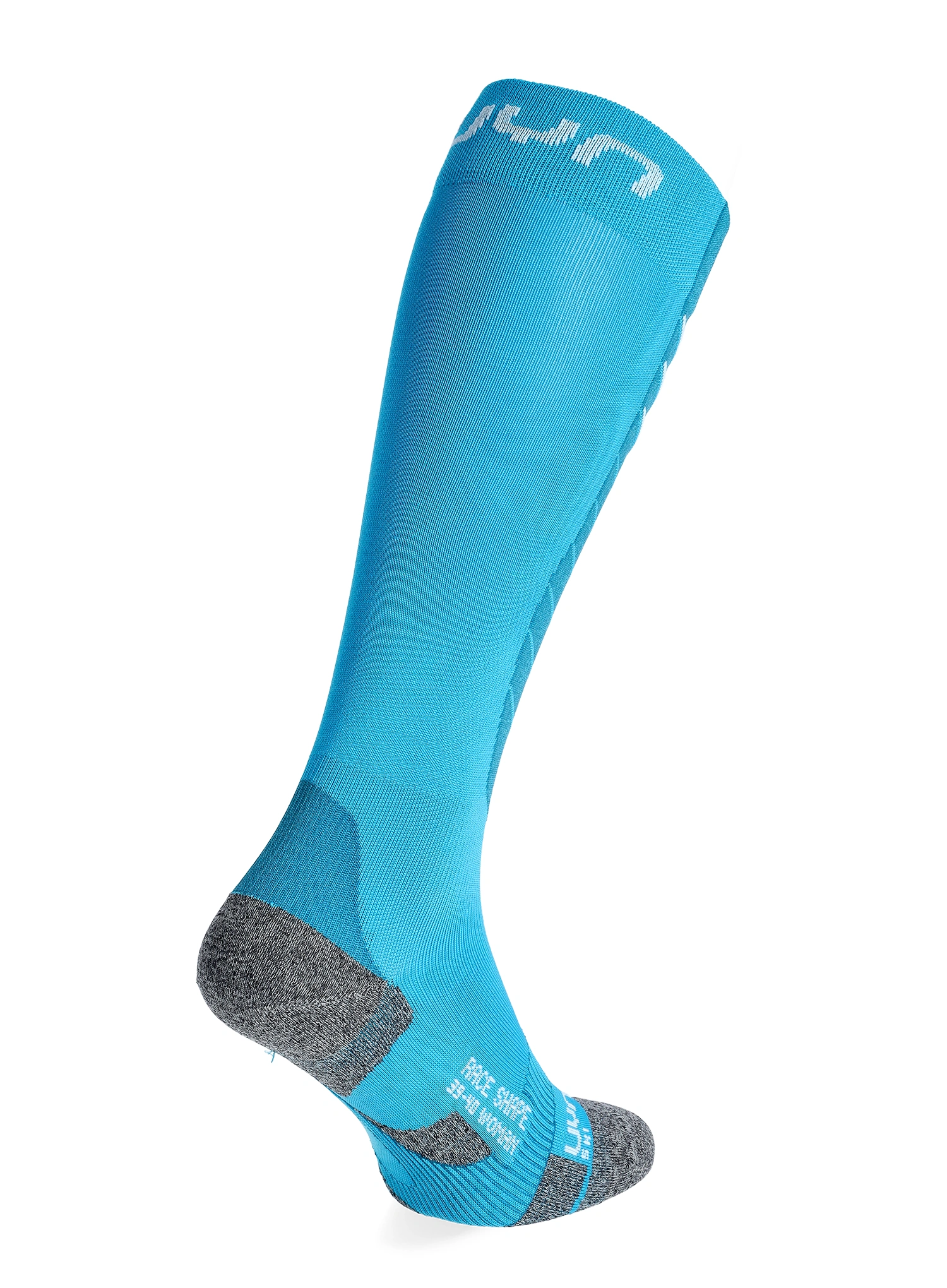 Ženske smučarske nogavice UYN Ski Race Shape Socks - turquoise/white