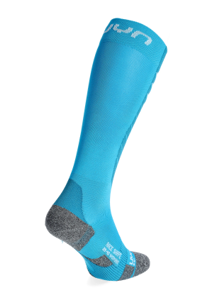 Ženske smučarske nogavice UYN Ski Race Shape Socks - turquoise/white