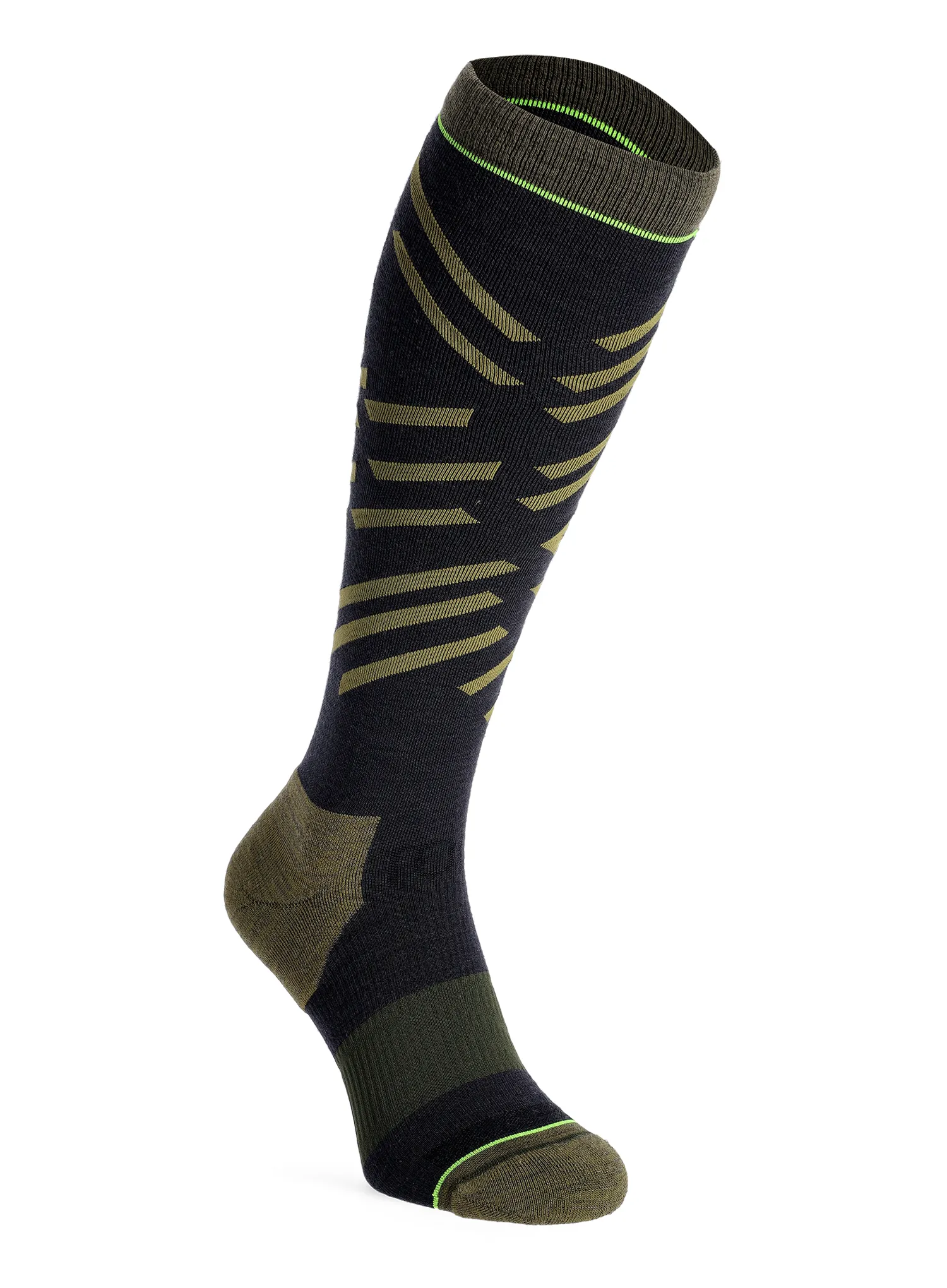Merino nogavice Ortovox Ski Tour Long Socks - dark wild herbs