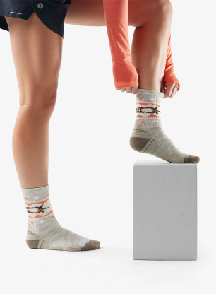 Ženske pohodniške nogavice Smartwool Hike Light Cushion Otter Float Crew Socks - ash