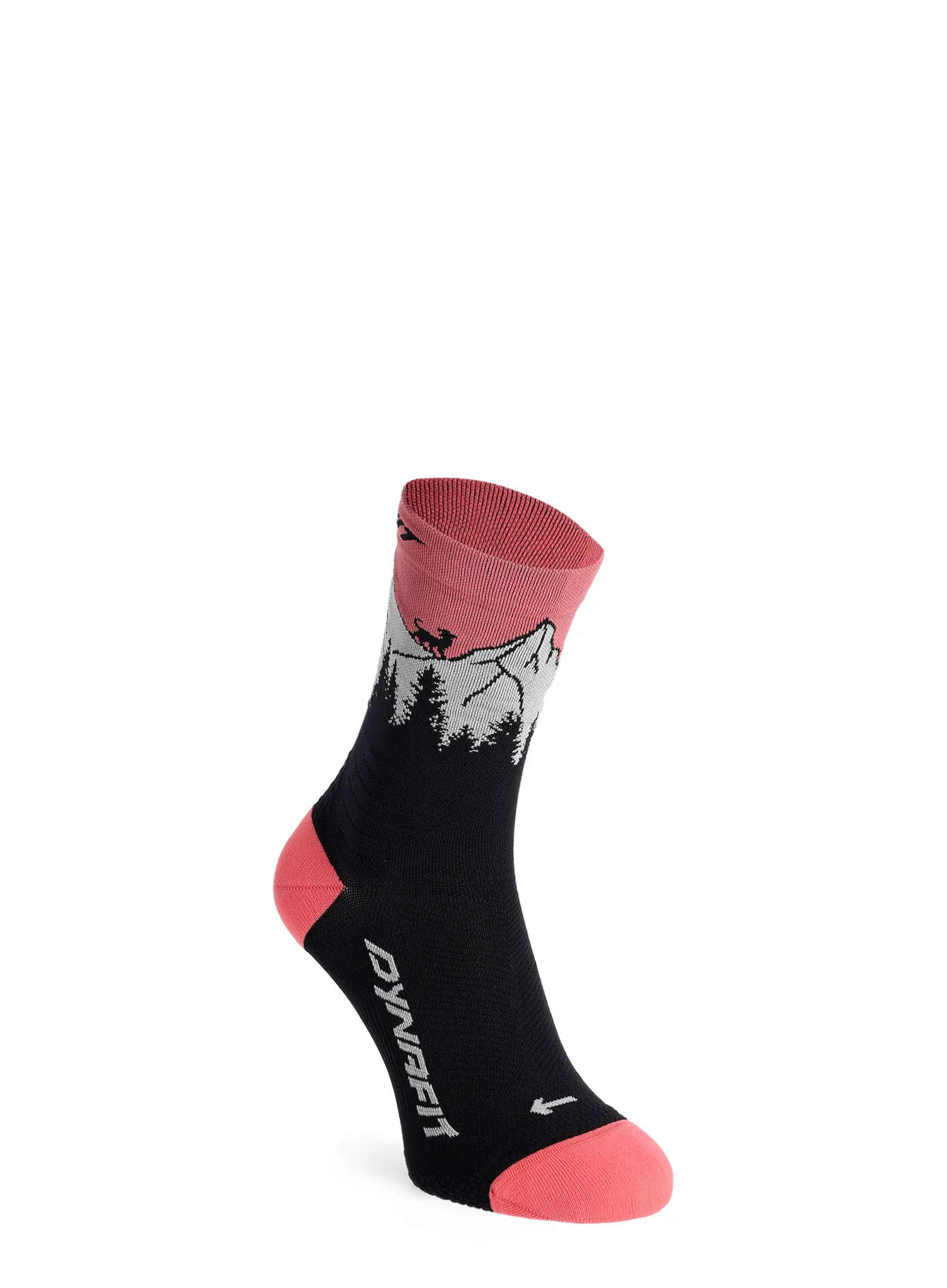 Pohodniške nogavice Dynafit Traverse Crew Socks - black out/ultra coral