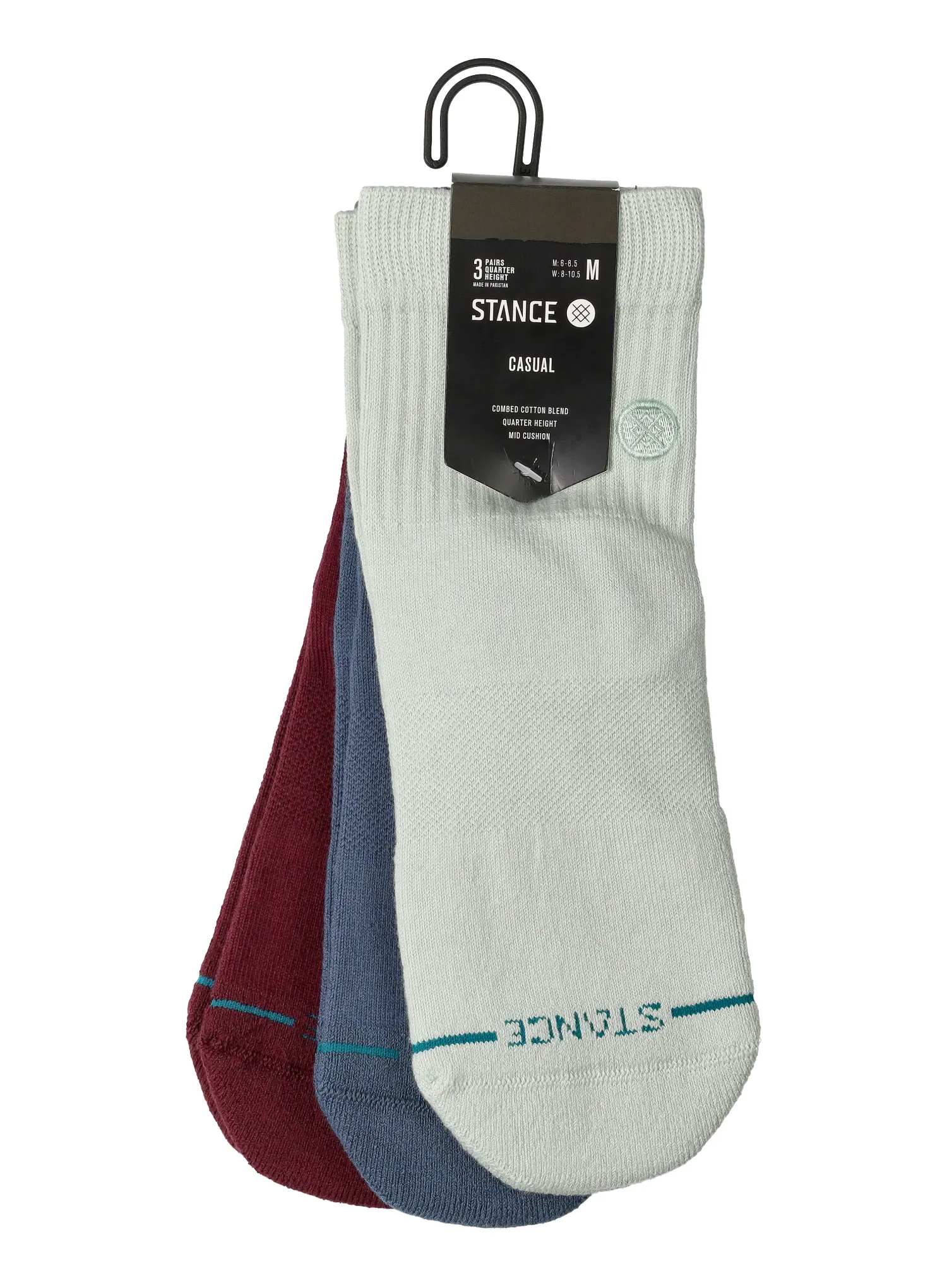 Pohodniške nogavice Stance Icon Quarter 3 Pack - pale blue