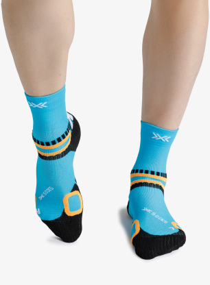 Pohodniške nogavice X-Socks Hike Discover Ankle - punchy blue frog