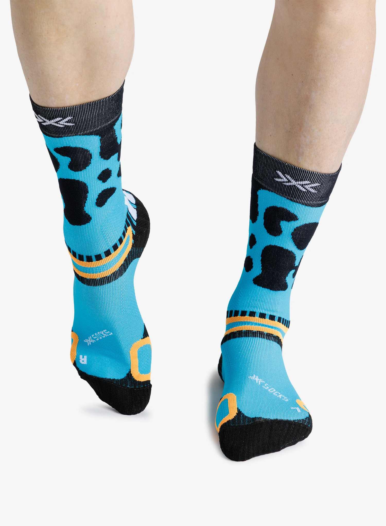 Pohodniške nogavice X-Socks Hike Discover Crew - punchy blue frog