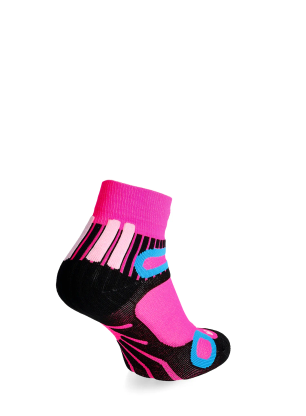 Nogavice X-Socks Hike Discover Ankle - fluo pink frog