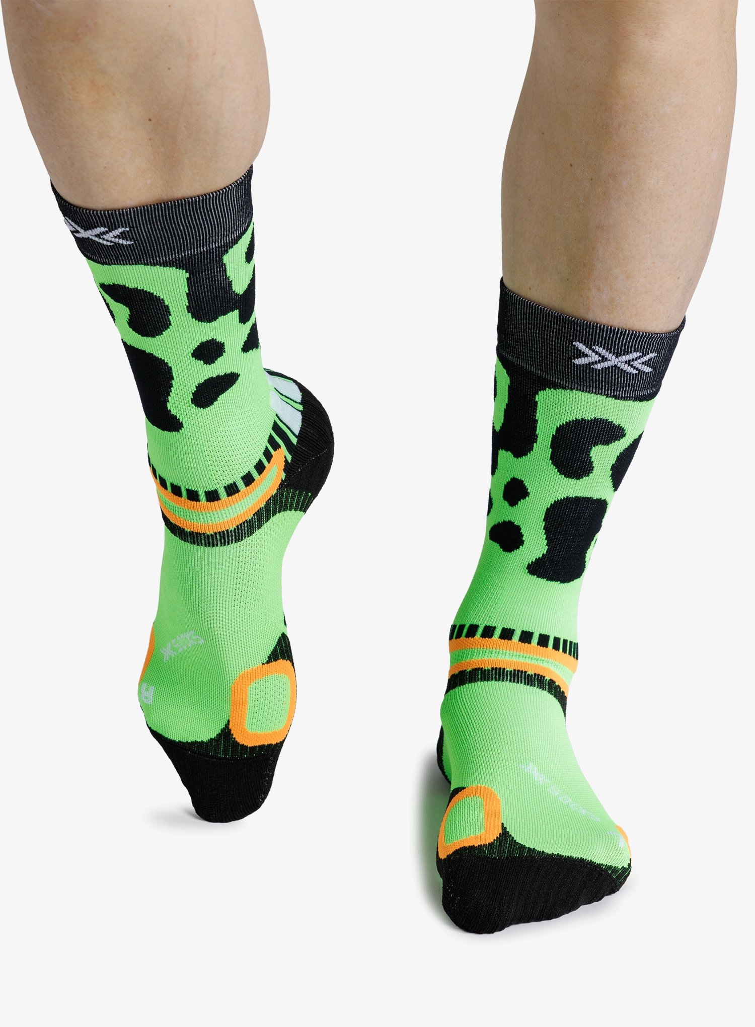 Nogavice X-Socks Hike Discover Crew - fluo green frog