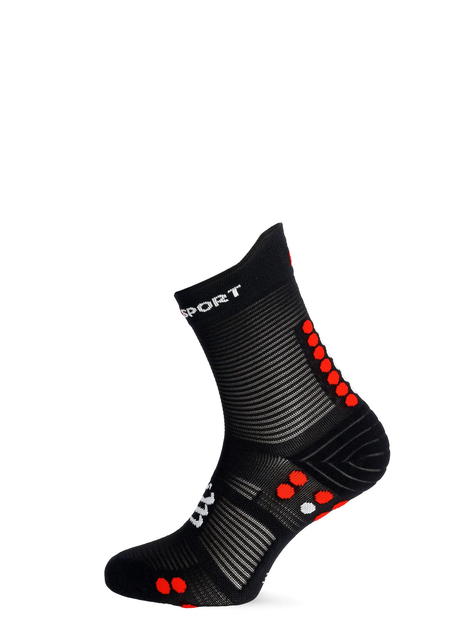 Nogavice Compressport Pro Racing Socks v4.0 Run High - black/red