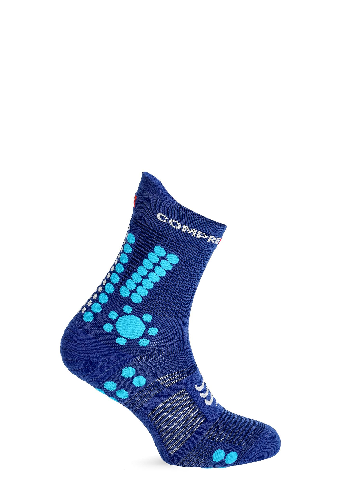 Nogavice Compressport Pro Racing Socks v4.0 Trail - sodalite/fluo blue