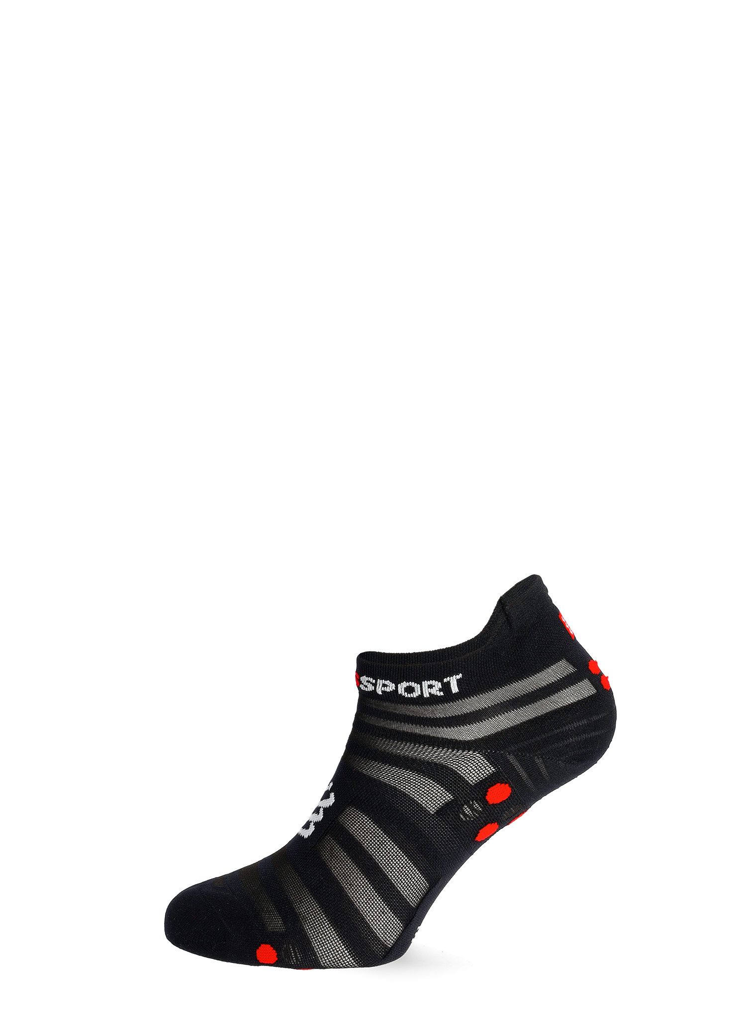 Nogavice Compressport Pro Racing Socks v4.0 Ultralight Run Low - black/red