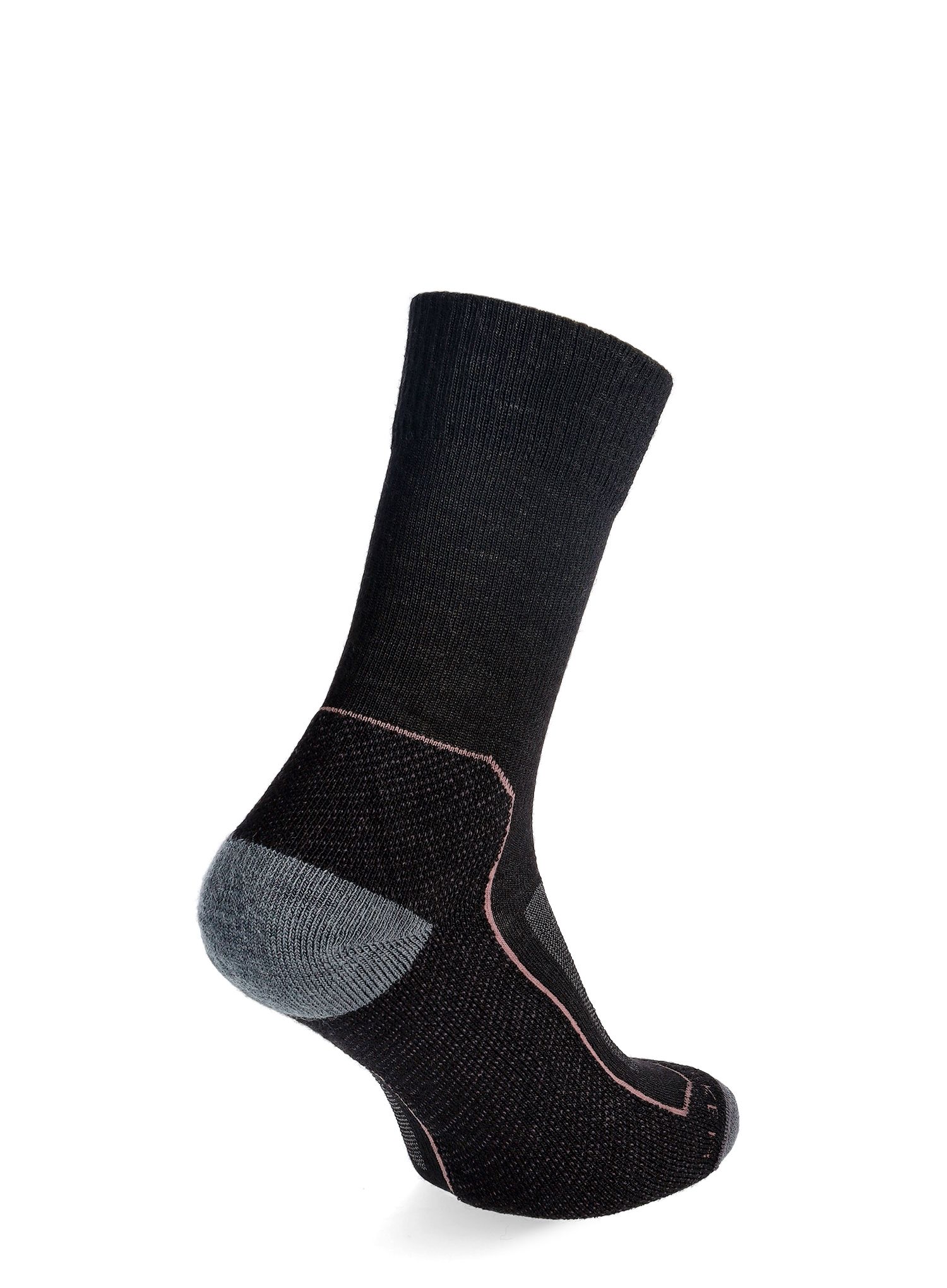 Ženske nogavice Icebreaker Hike+ Light Crew - black/monsoon/mink