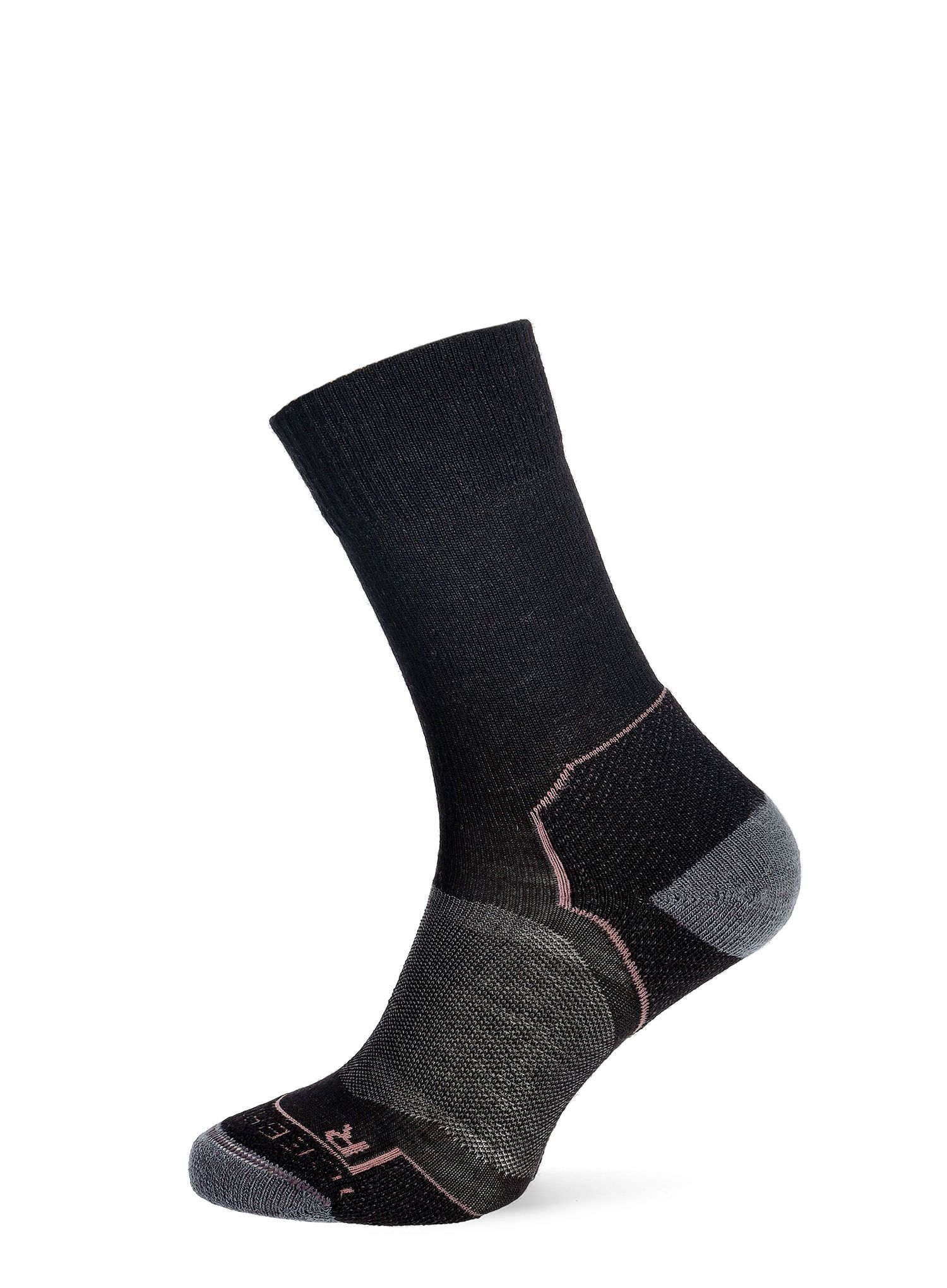 Ženske nogavice Icebreaker Hike+ Light Crew - black/monsoon/mink