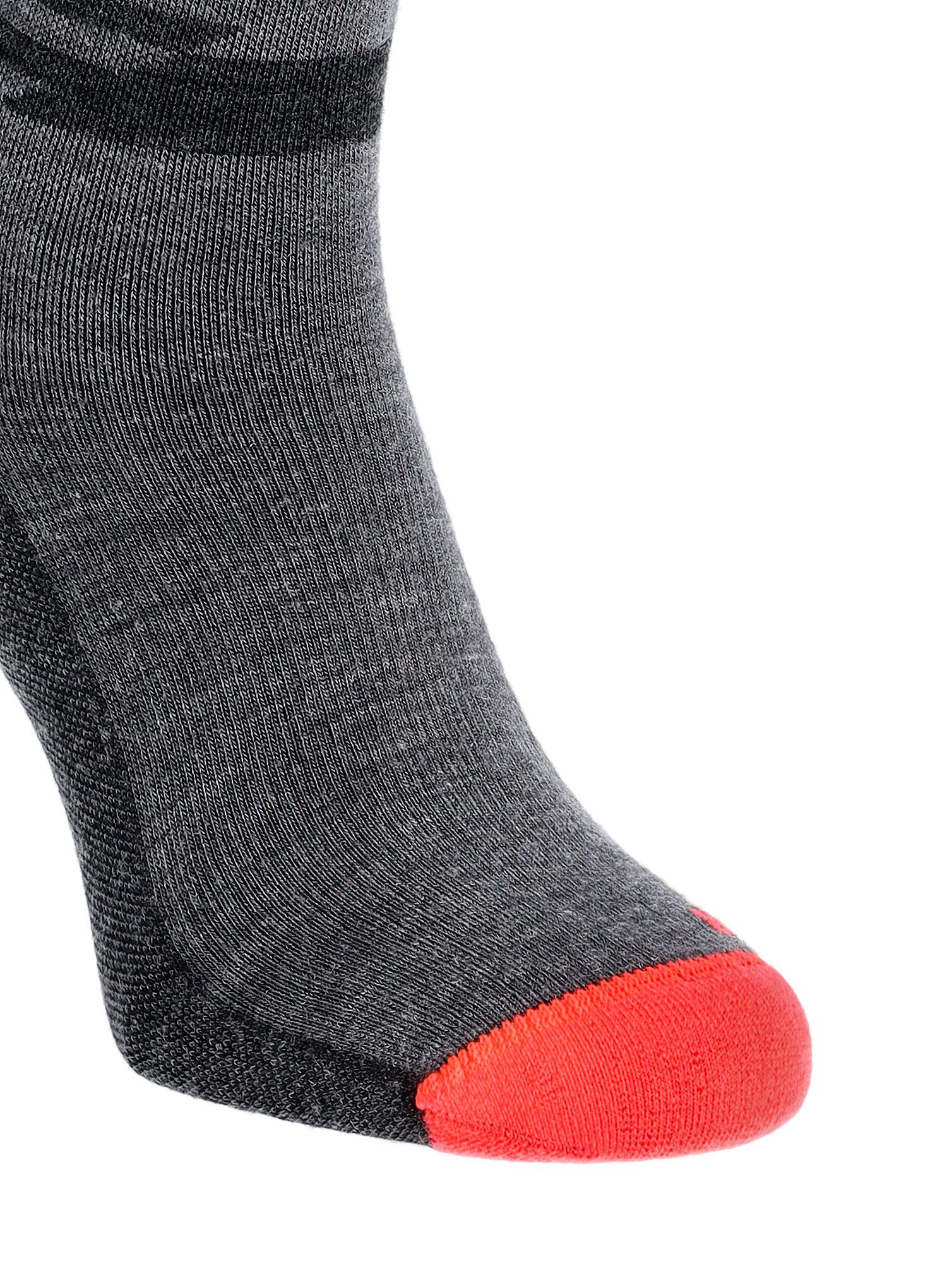 Ženske nogavice Salewa Fanes Hybrid Stripes Merino Crew Socks - medium grey melange