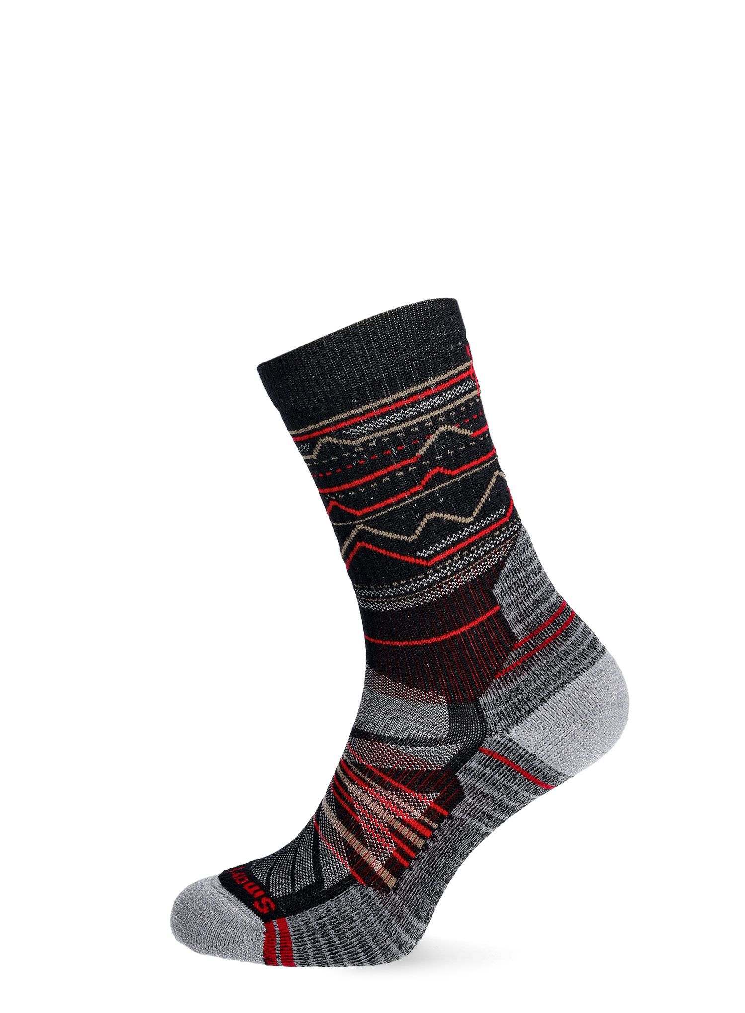 Nogavice Smartwool Performance Hike Light Cushion Mountain Range Pattern Crew - black