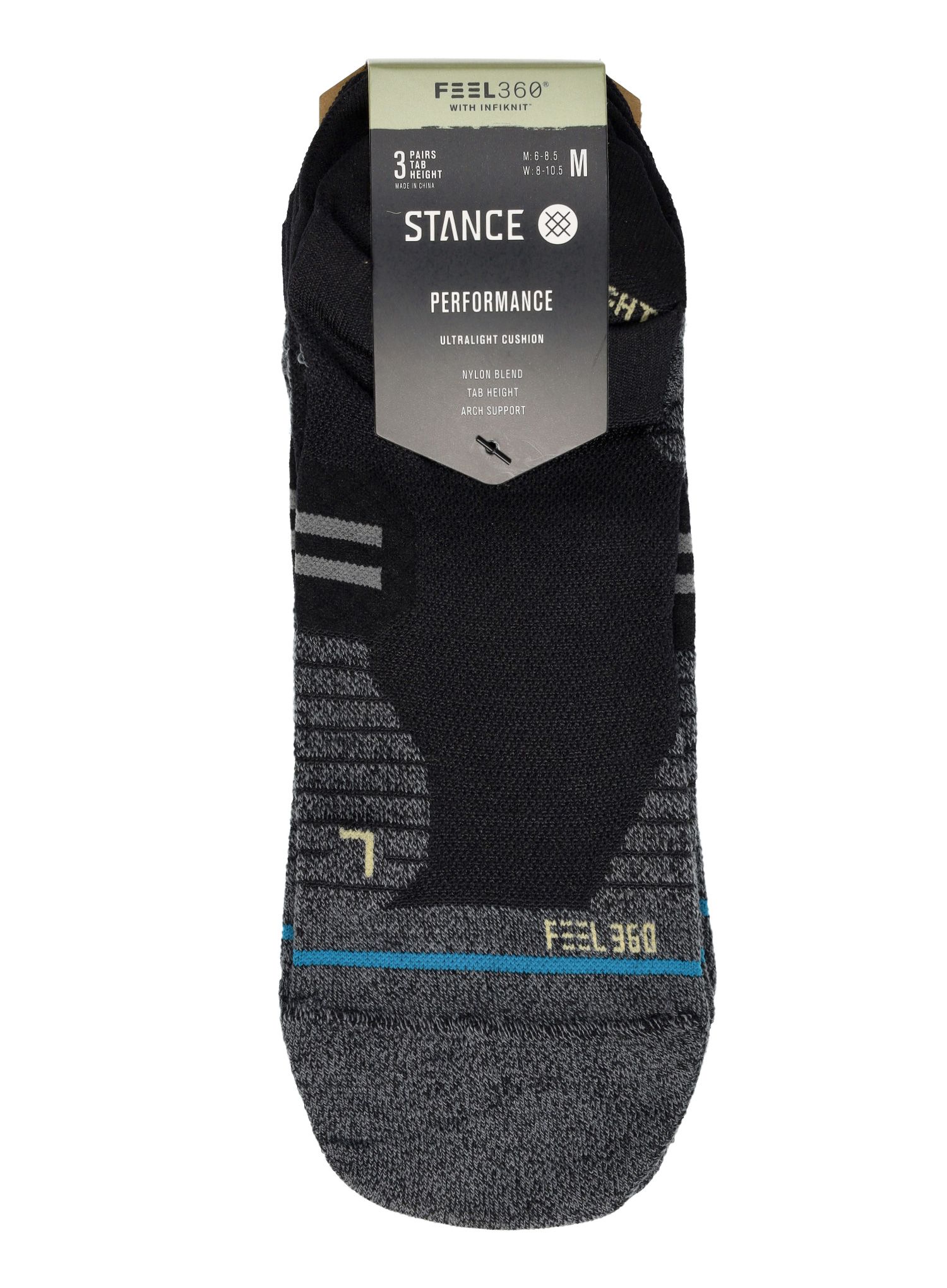 Nogavice Stance Run Light (3 Pack) - black