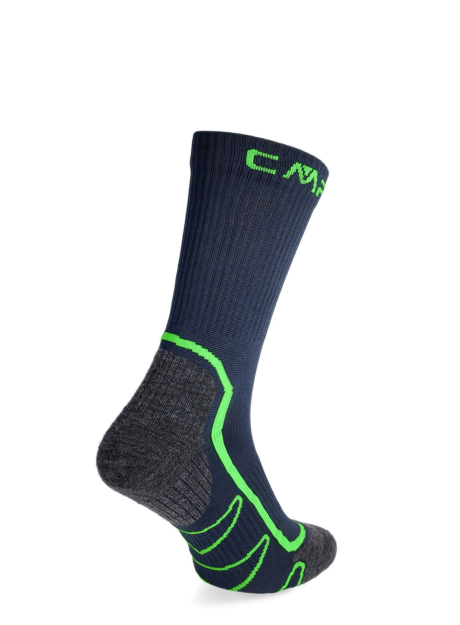 Pohodniške nogavice CMP Trekking Sock Poly Mid - b.blue/verde fluo