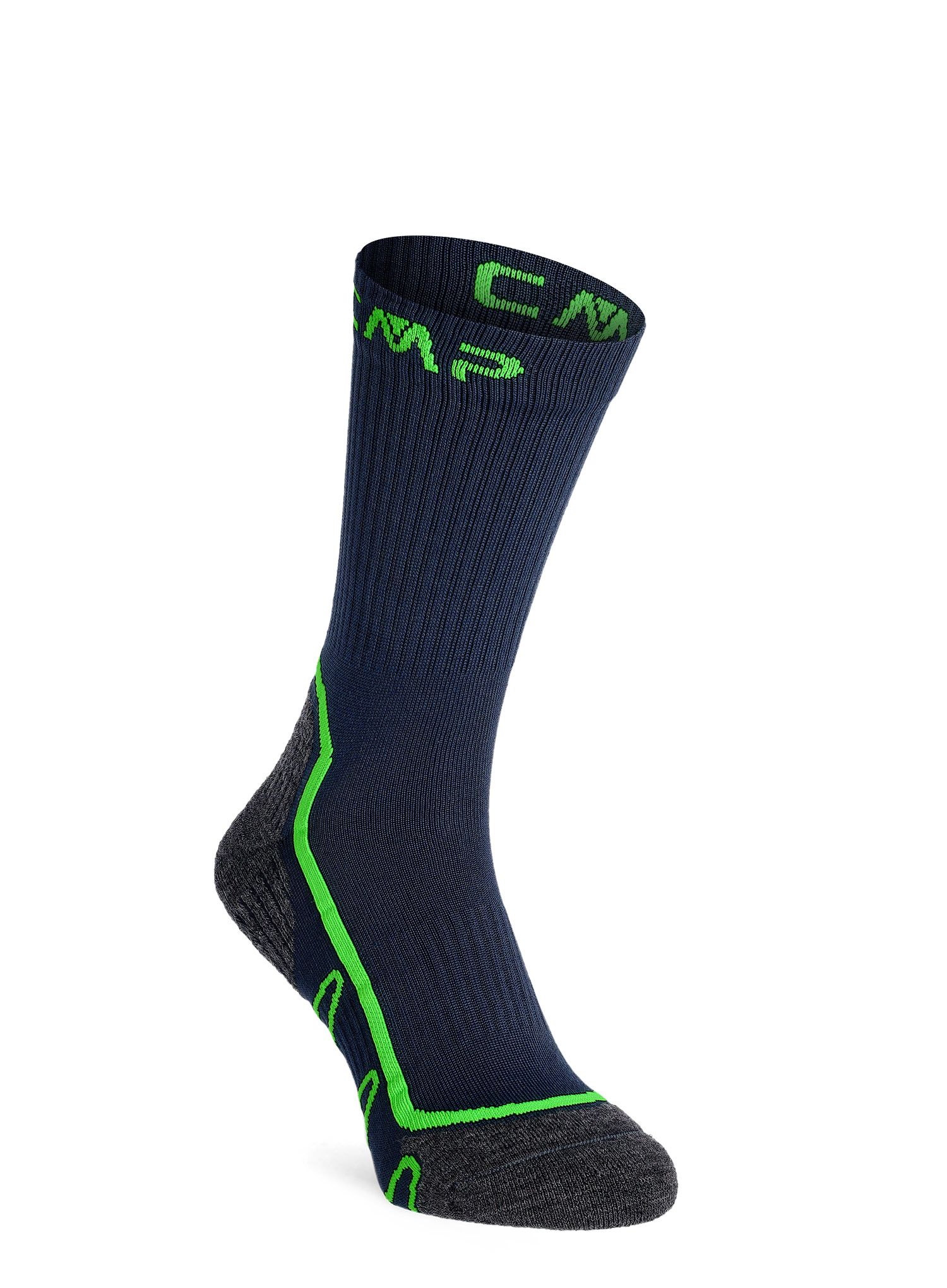 Pohodniške nogavice CMP Trekking Sock Poly Mid - b.blue/verde fluo
