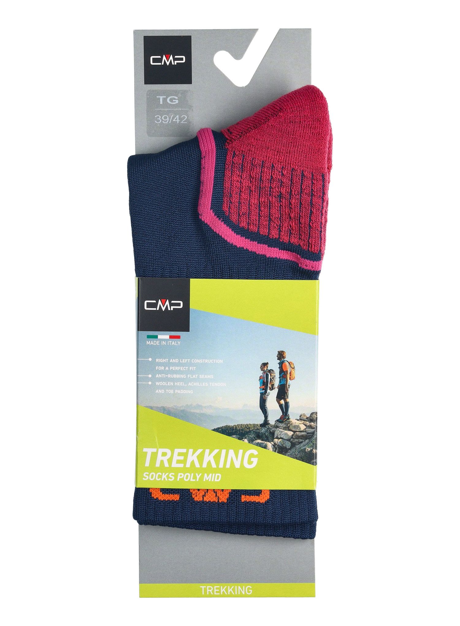 Ženske pohodniške nogavice CMP Trekking Sock Poly Mid - blue