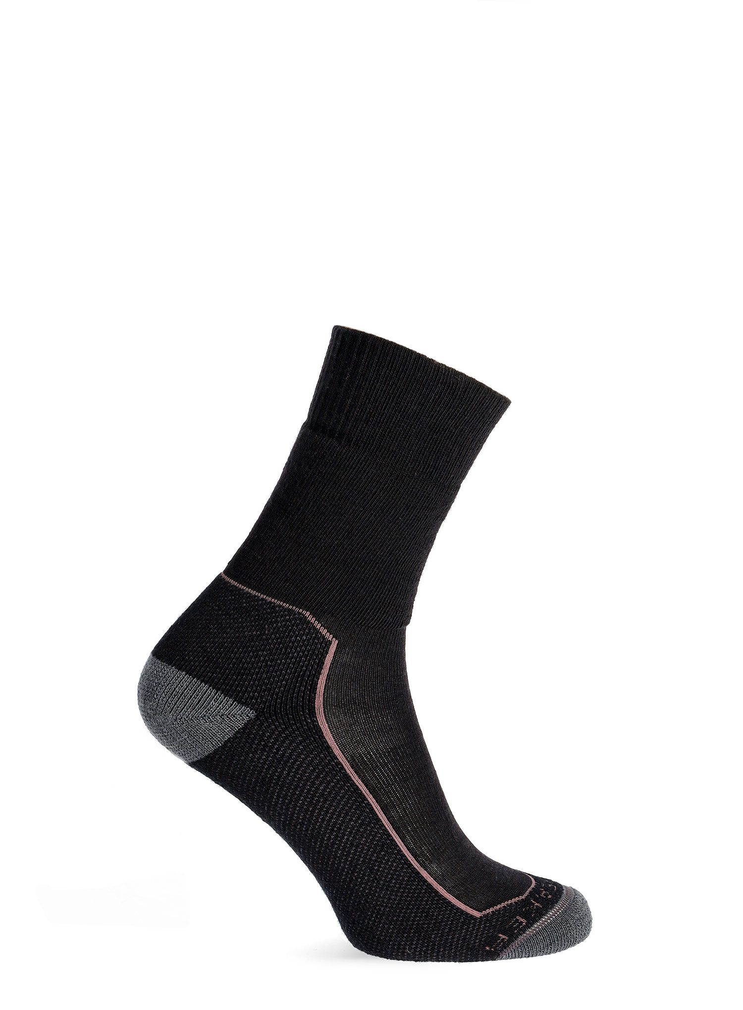 Ženske pohodniške nogavice Icebreaker Hike+ Medium Crew - black/monsoon/mink