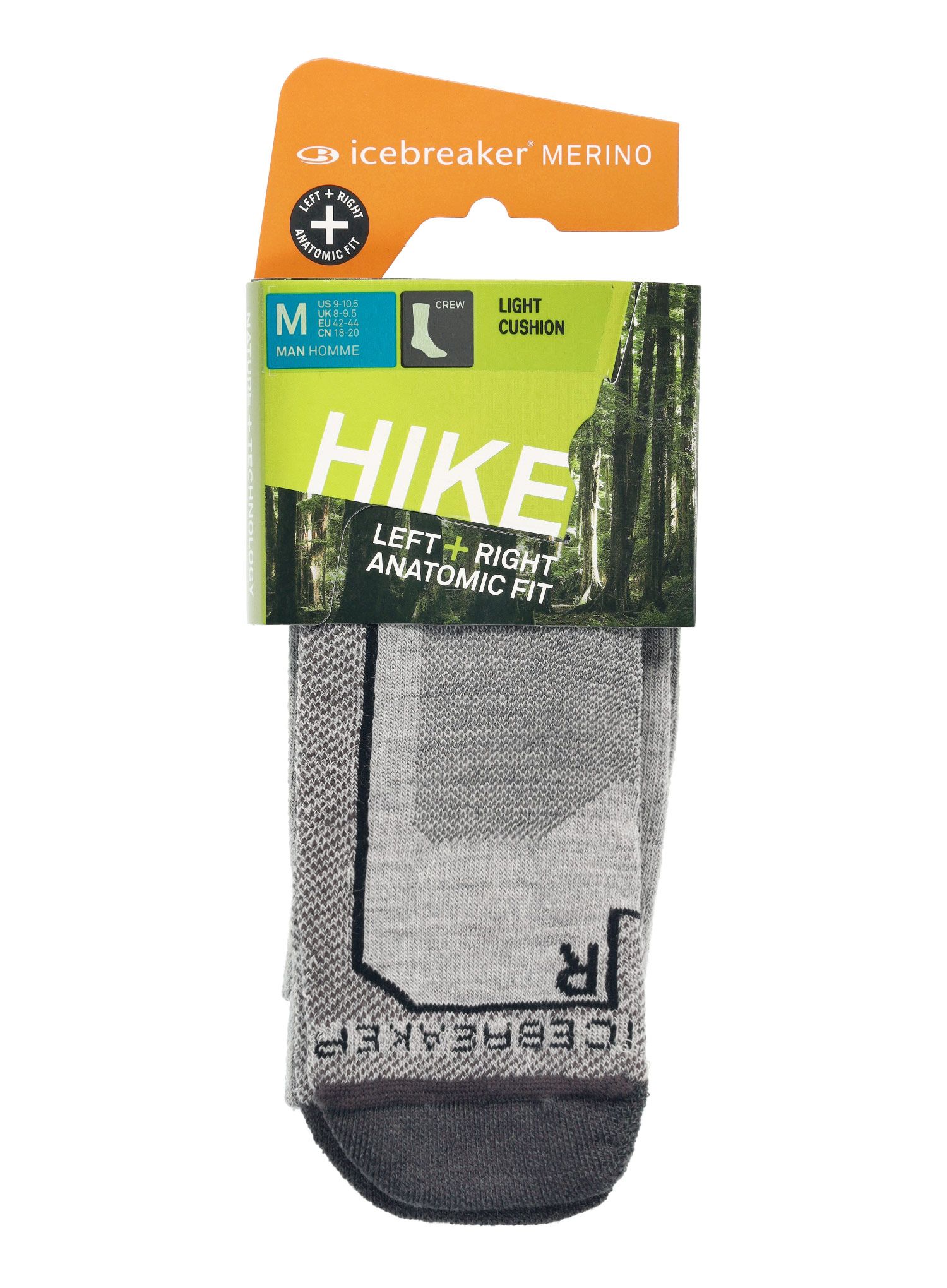 Pohodniške nogavice Icebreaker Hike+ Light Crew - blizzard hthr