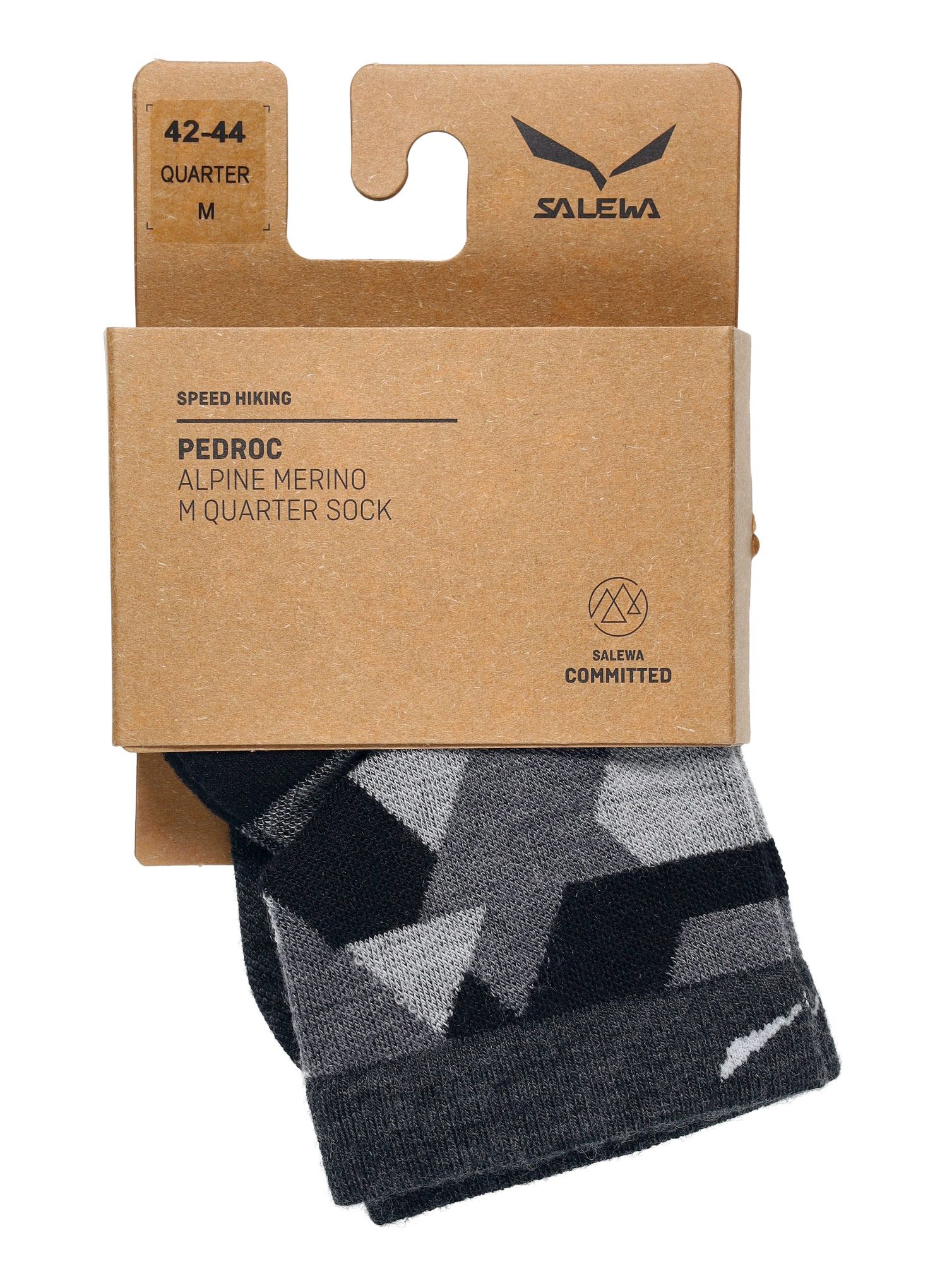 Pohodniške nogavice Salewa Pedroc Camu AM Qrt Sock - black out