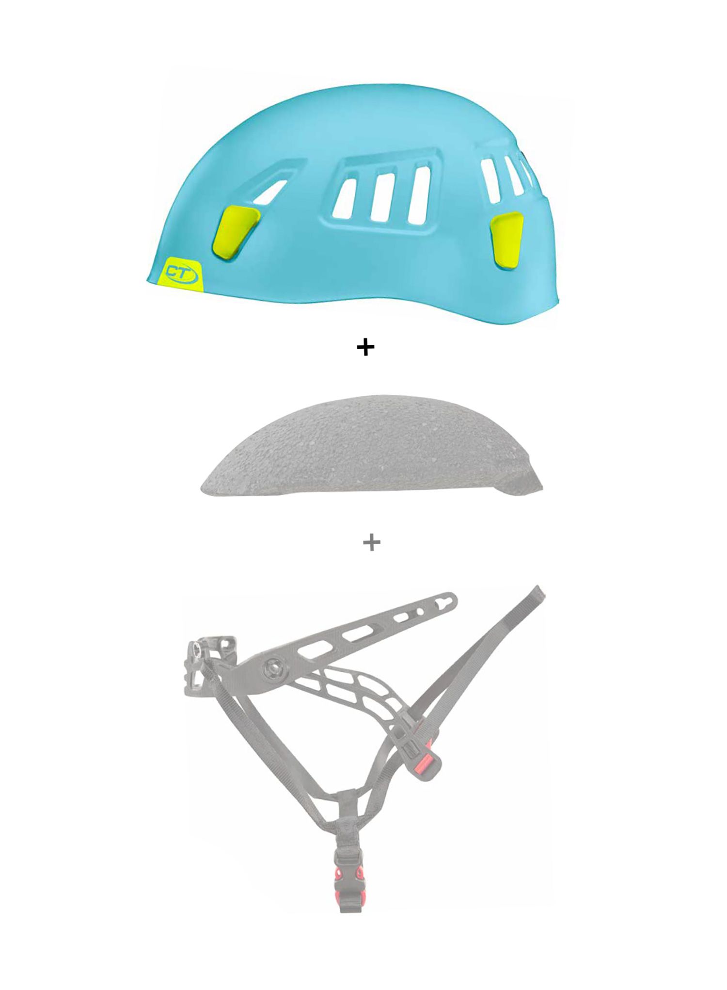 Ohišje čelade Climbing Technology/SKYLOTEC Moon External Shell - light blue/green