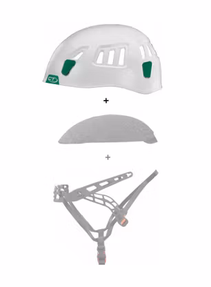 Ohišje čelade Climbing Technology/SKYLOTEC Moon External Shell - white/dark green