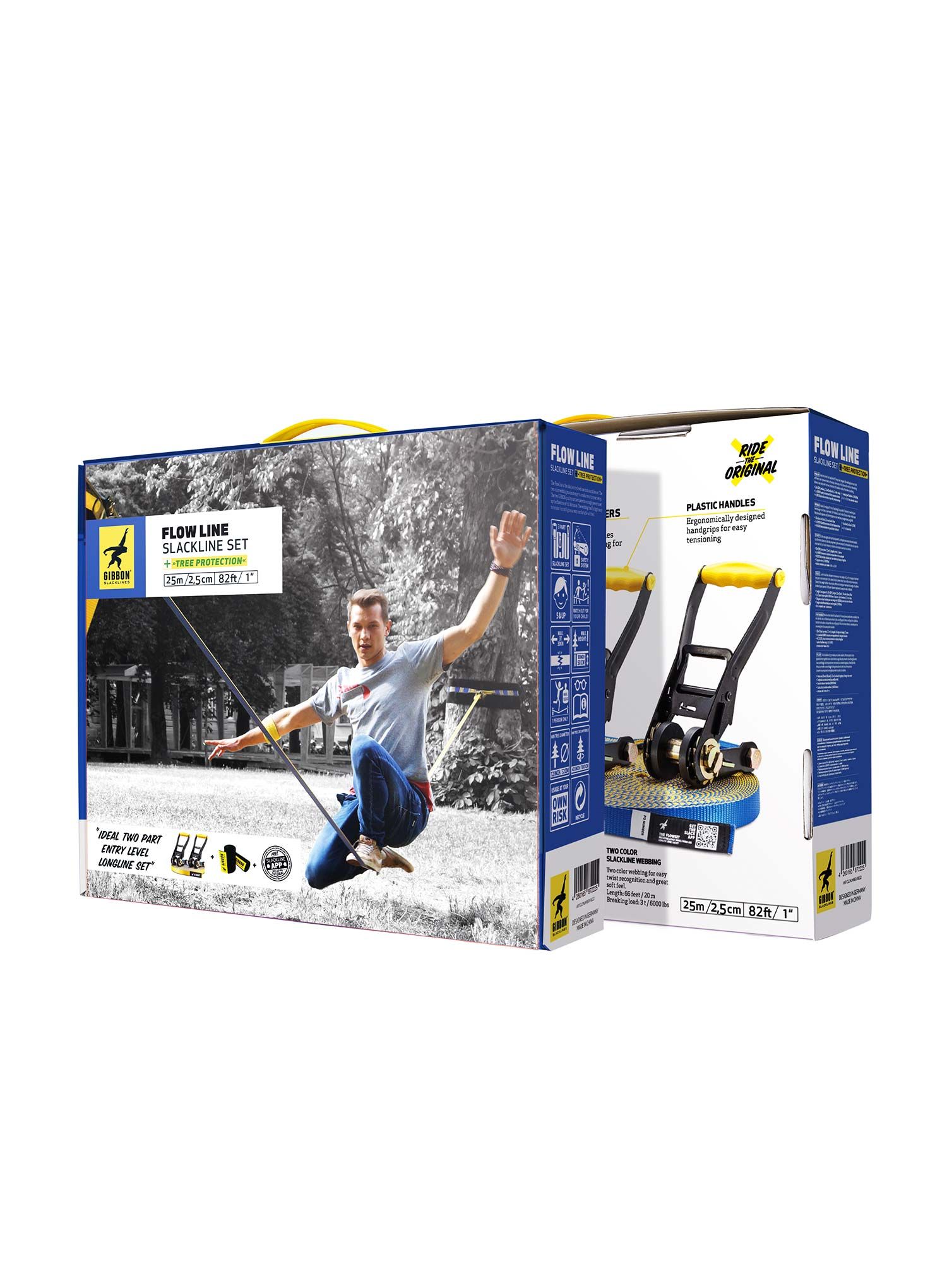 Slackline Slackline Gibbon Slacklines FlowLine Treewear Set