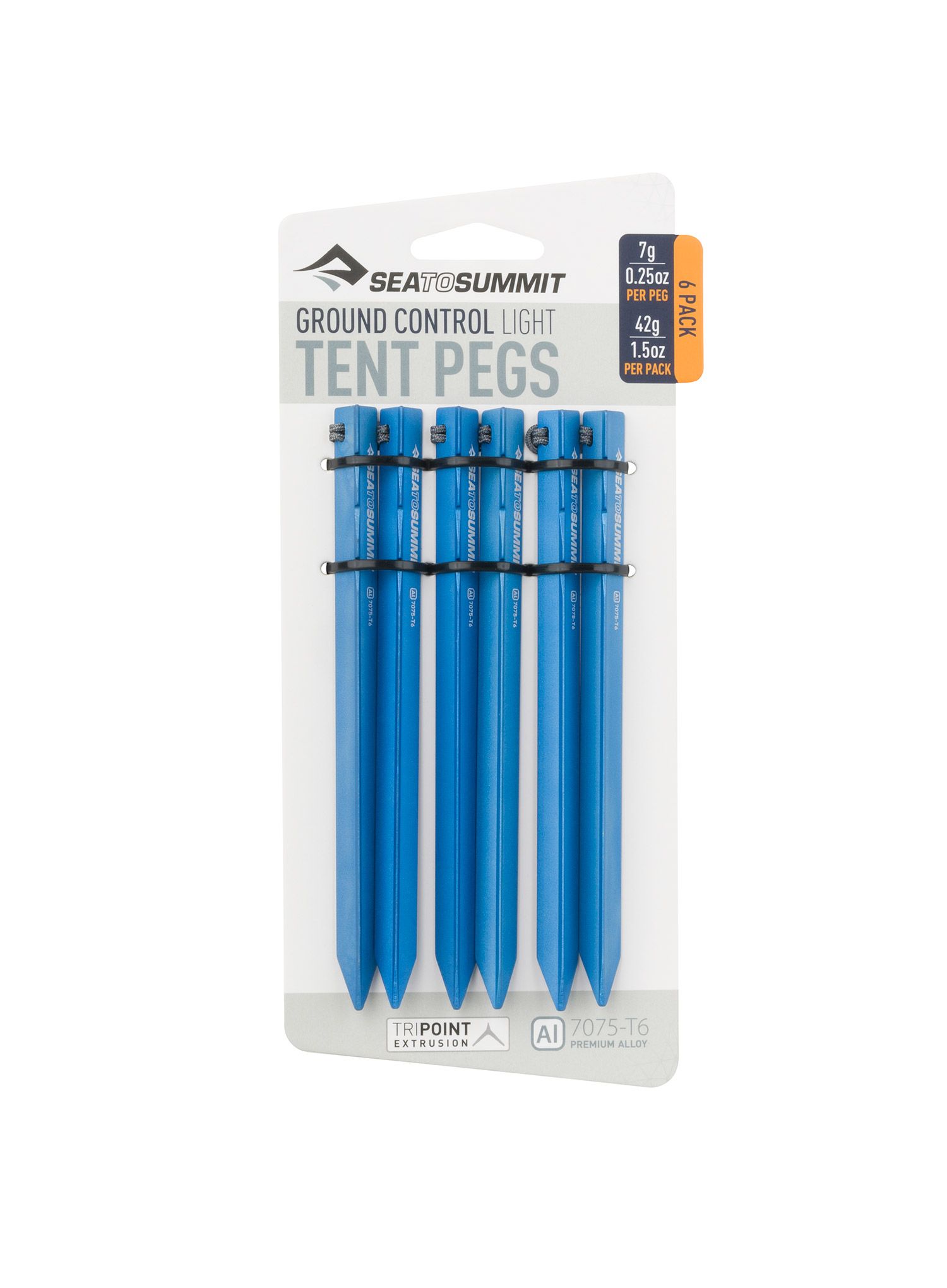 Šotorski klin Sea To Summit Ground Control Light Tent Pegs (6 Pack) - blue