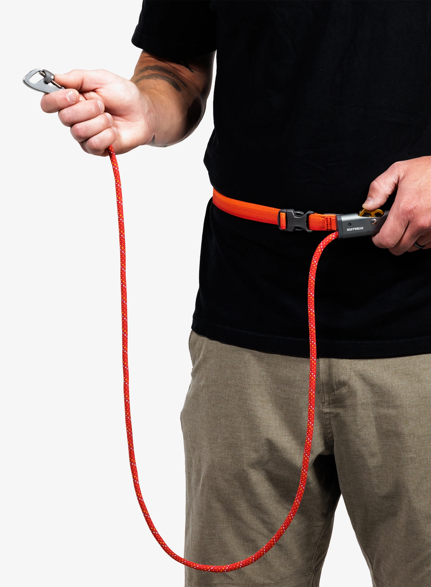 Pasji povodec Ruffwear Hitch Hiker Leash - red currant