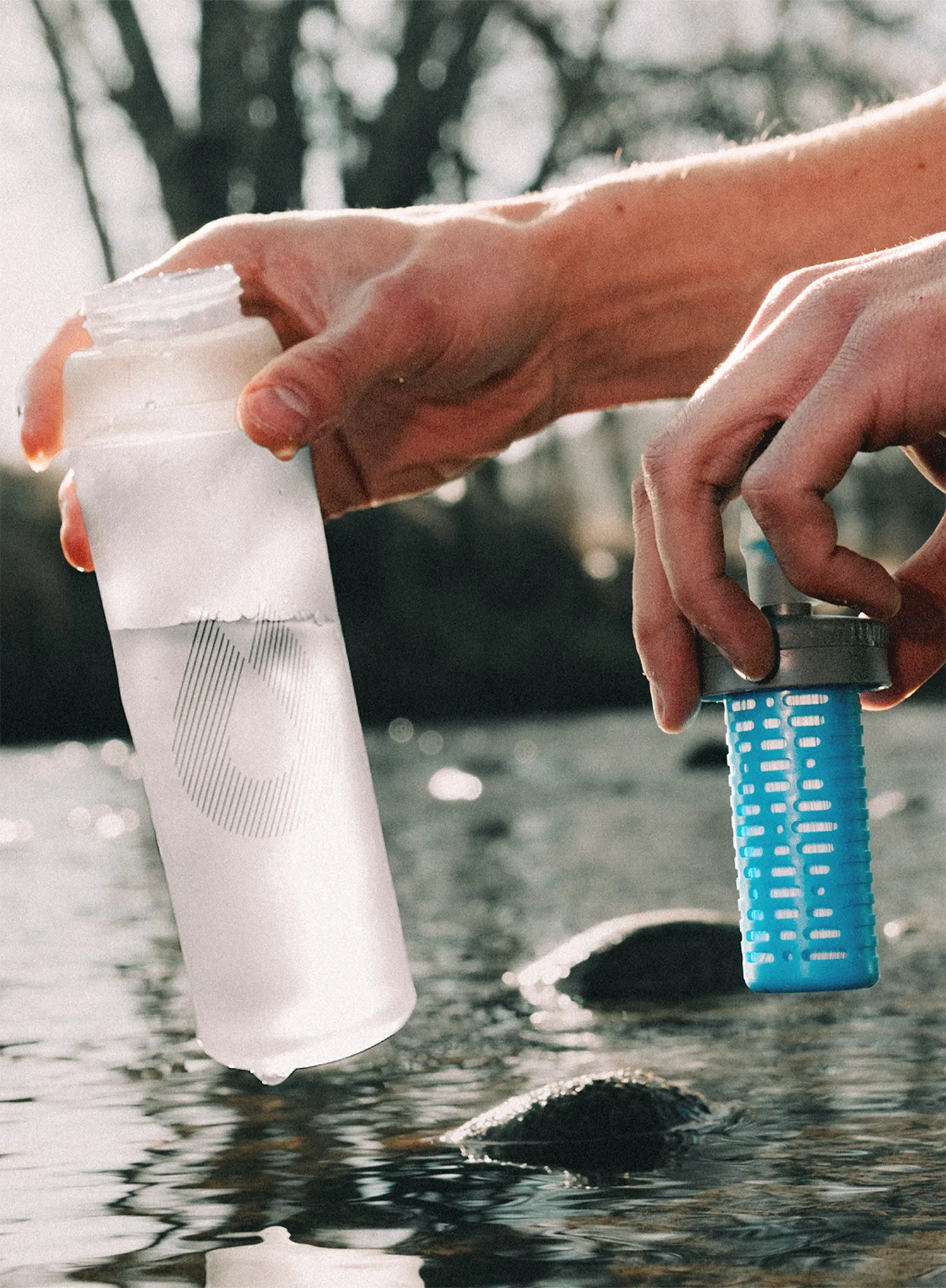 Softflask HydraPak Ultraflask+ 500ml Filter Kit - clear