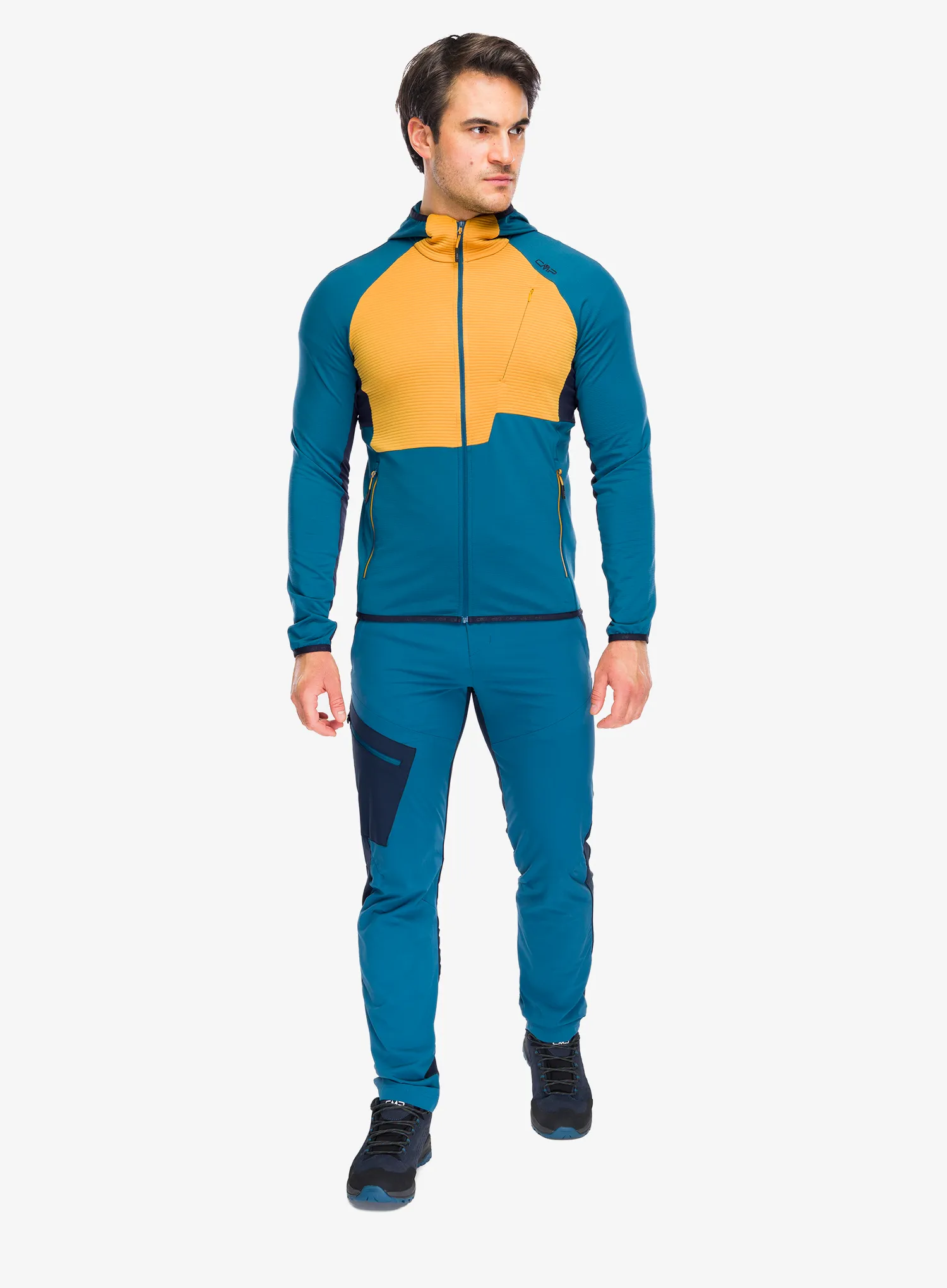 Softshell CMP Rils Jacket Fix Hood - petroleum