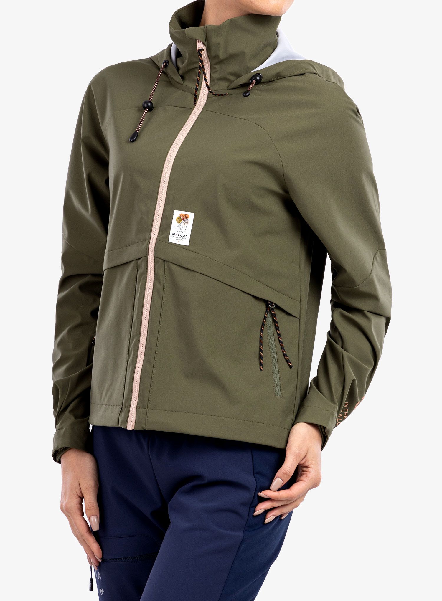 Ženski softshell Maloja Kranzmoos - moss