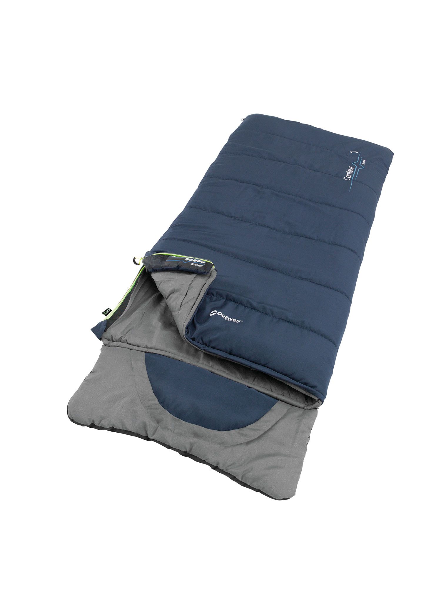 Otroška spalna vreča Outwell Contour Junior (140 cm) - deep blue/grey