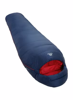 Ženska puhasta spalna vreča Mountain Equipment Helium 250 Regular (170 cm) - medieval blue