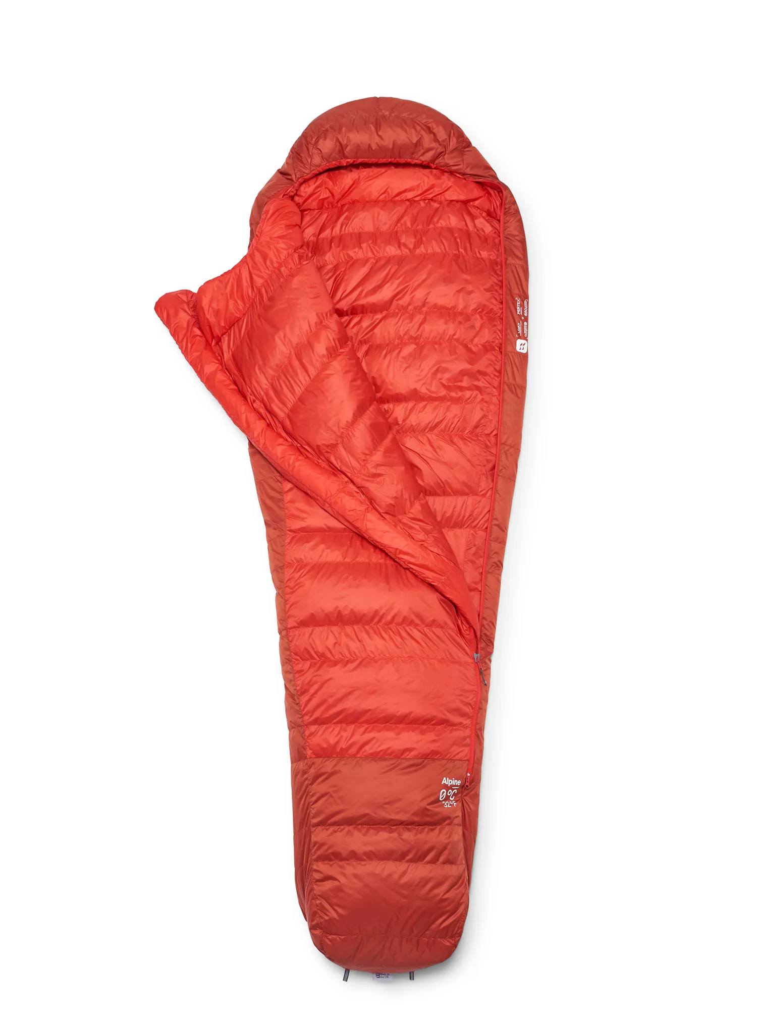 Spalna vreča Rab Alpine 0C / 32F (185 cm) - dark horizon/tuscan red