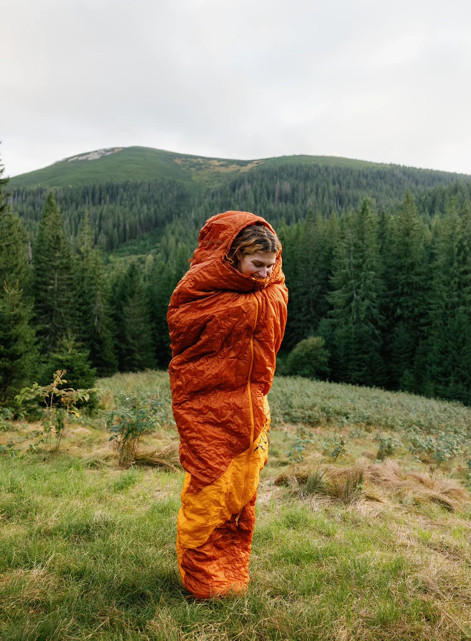 Spalna vreča Turbat Vatra 3S Regular 185 cm - cinnamon stick/orange