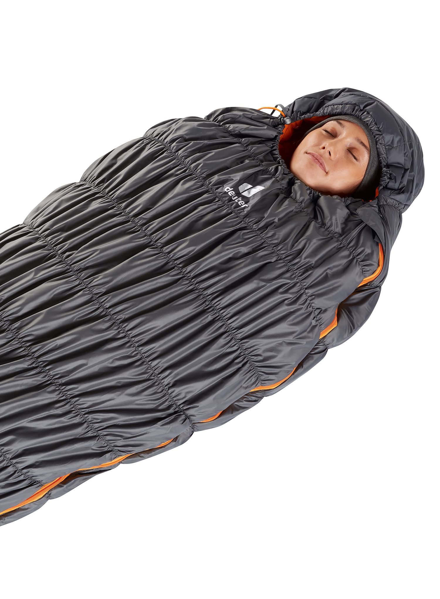 Ženska spalna vreča Deuter Exosphere 0° SL (175 cm) - graphite/mango