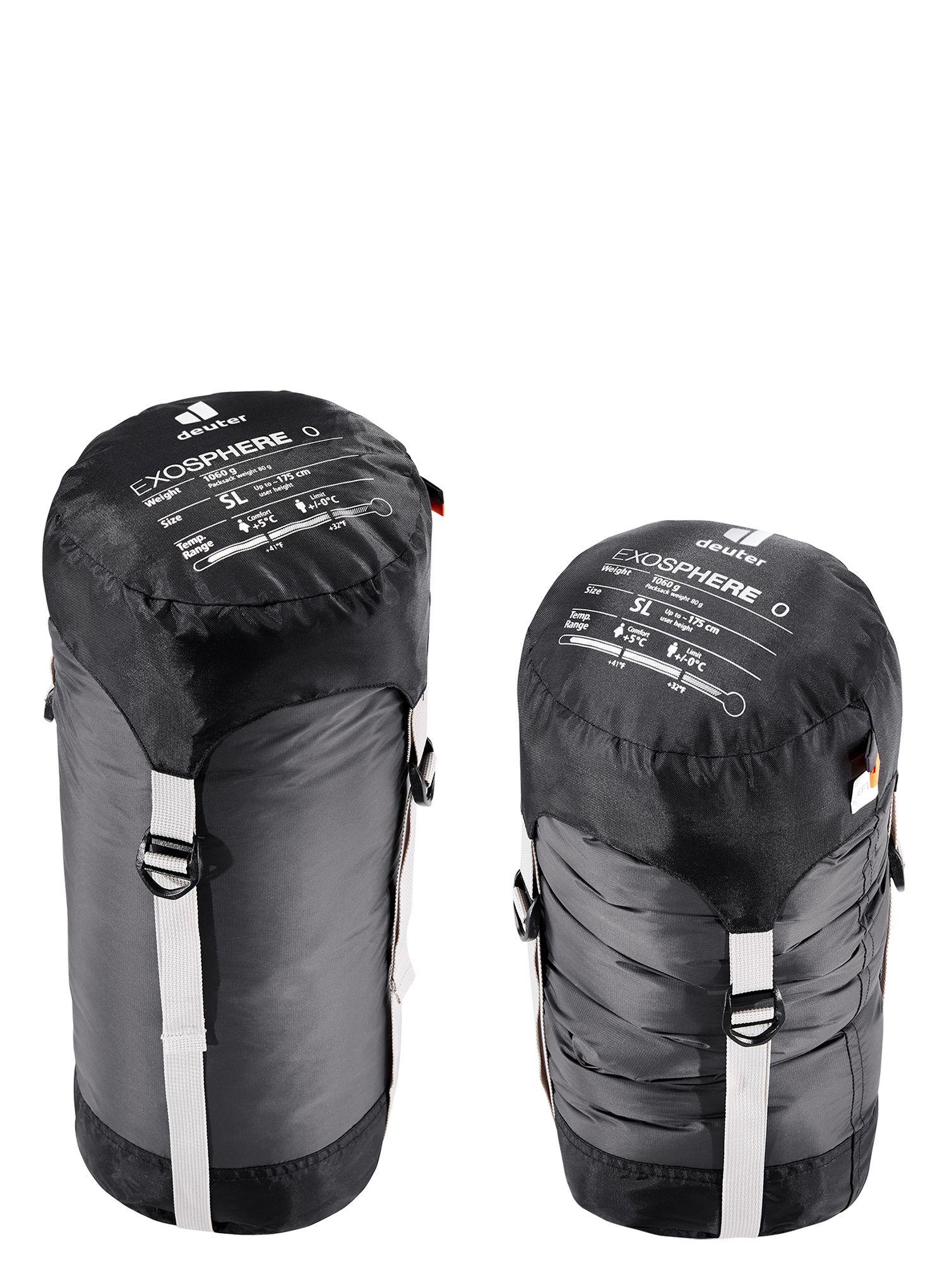 Ženska spalna vreča Deuter Exosphere 0° SL (175 cm) - graphite/mango
