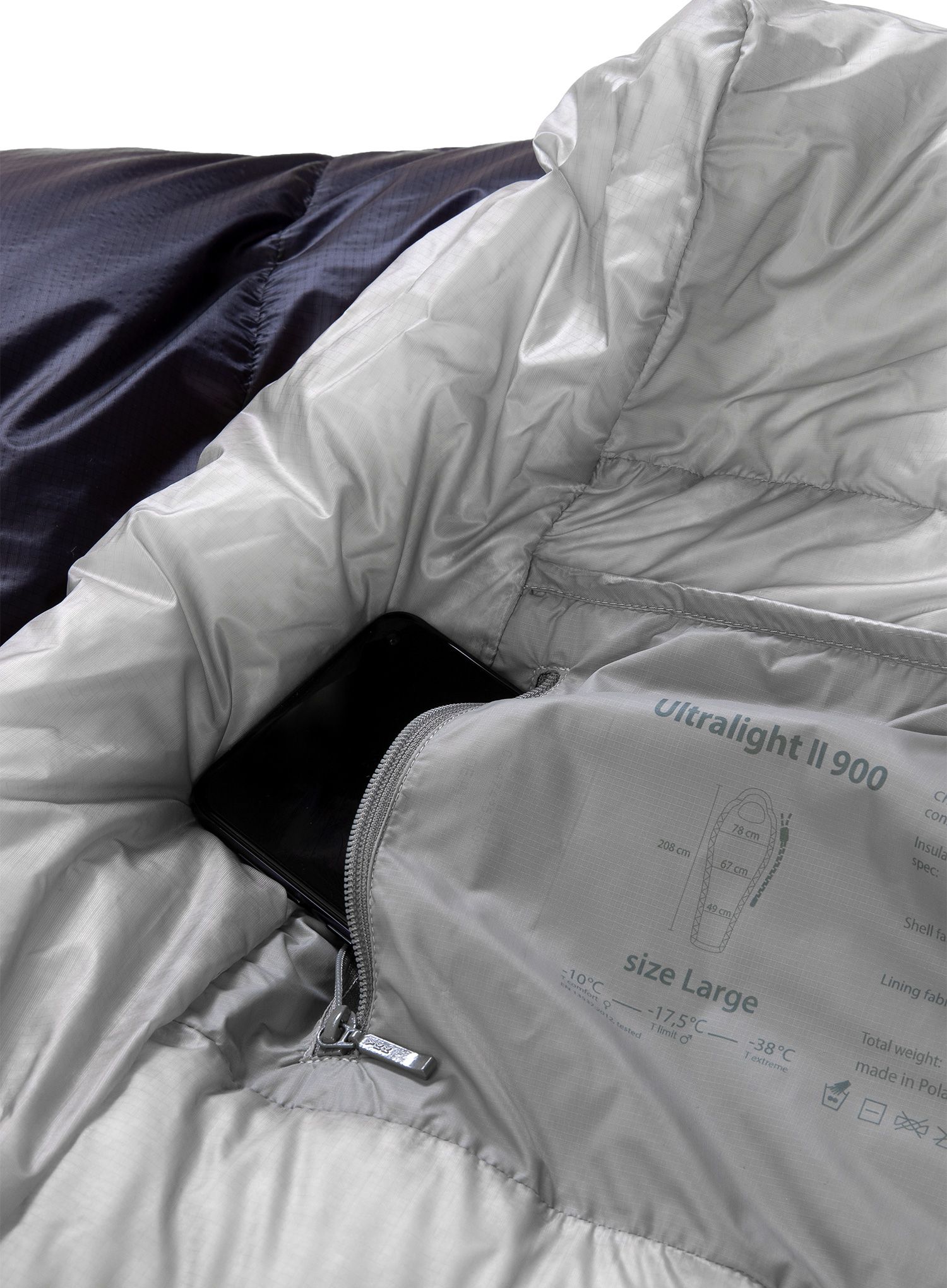 Spalna vreča Małachowski Ultralight II 900 (188 cm) - dark blue