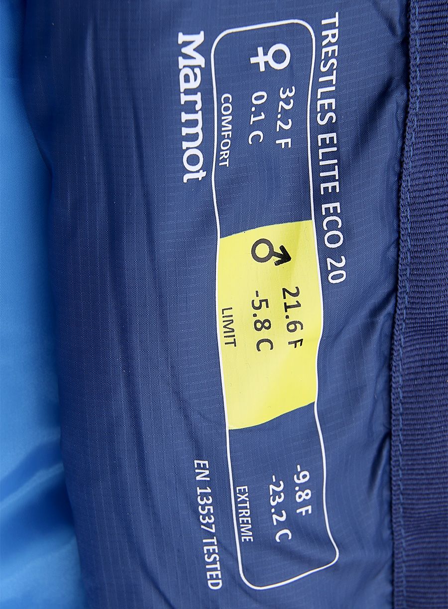 Spalna vreča Marmot Trestles Elite Eco 20 Long (198 cm) - blue/classic blue