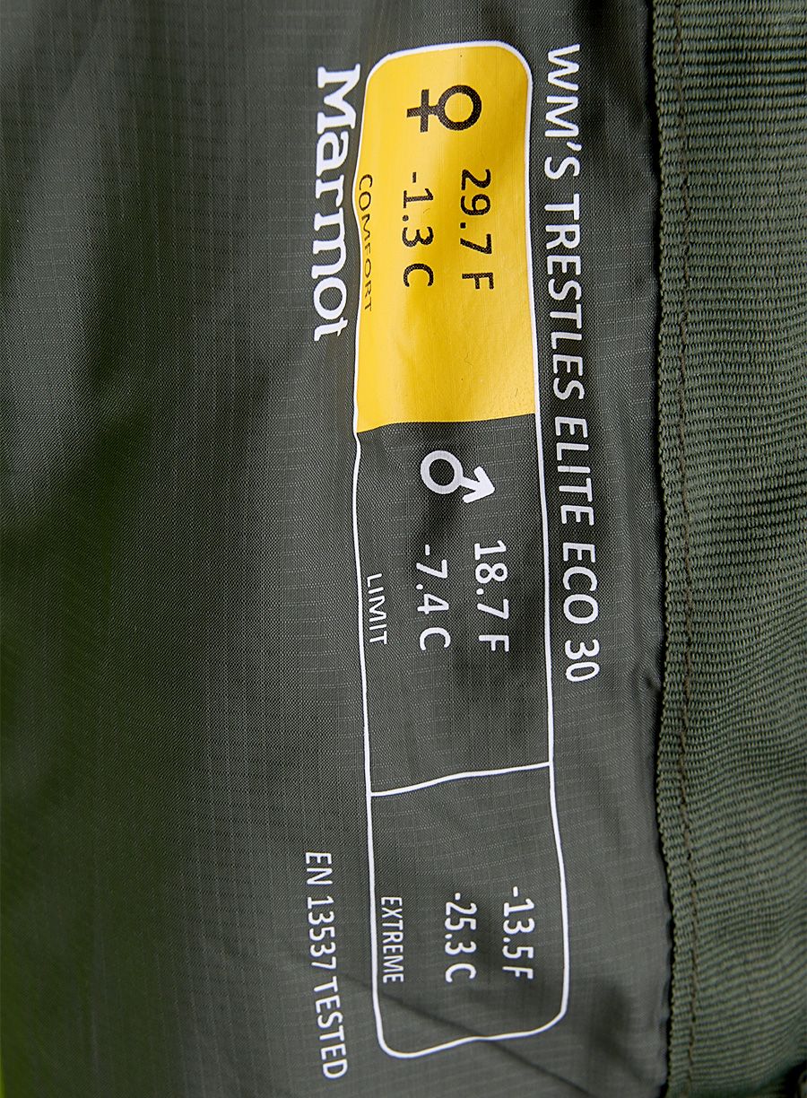 Spalna vreča Marmot Trestles Elite Eco 30 (168 cm) - wheatgrass/crocodile