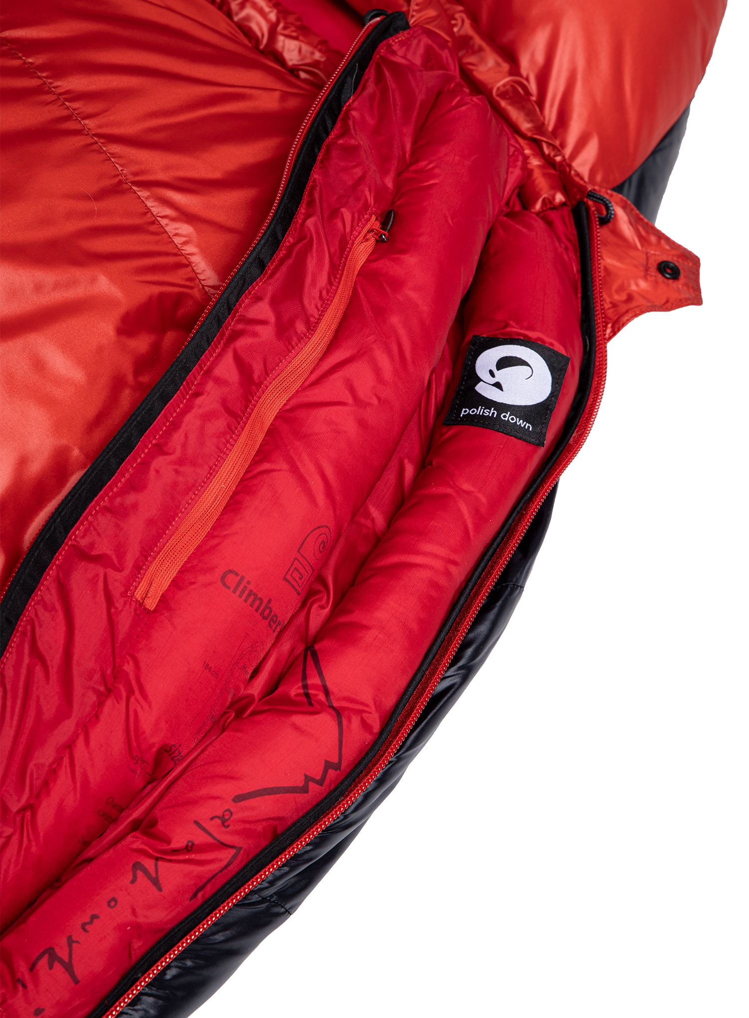 Spalna vreča Małachowski Climber II 600 (176 cm) - black/red