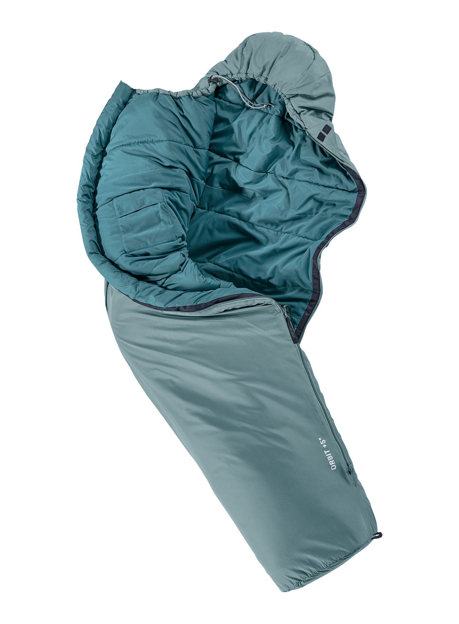 Ženska spalna vreča s sintetičnim polnilom Deuter Orbit +5° SL (175 cm) - shale/slateblue