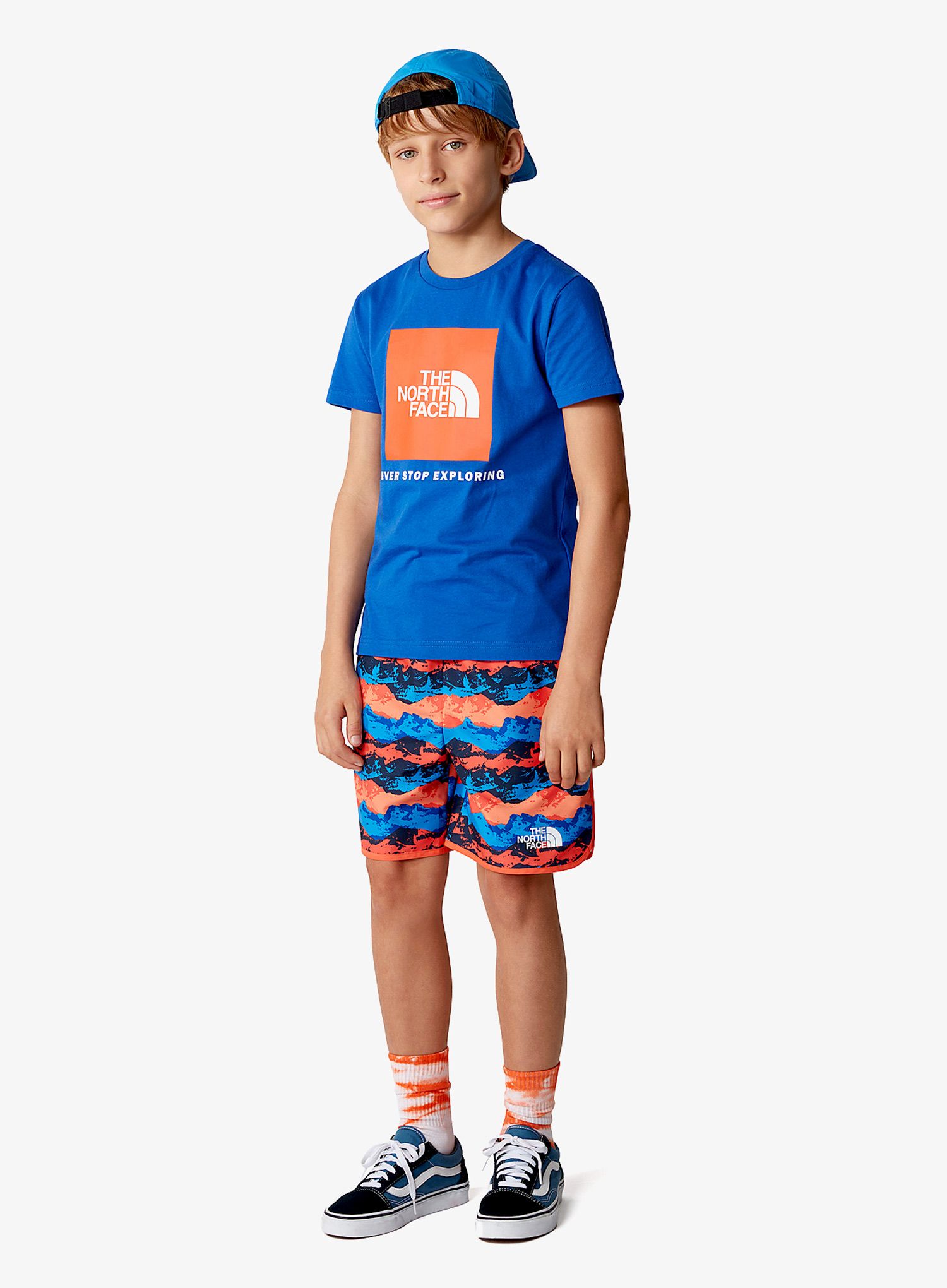 Fantovske kratke hlače The North Face Amphibious Class V Short - orange print