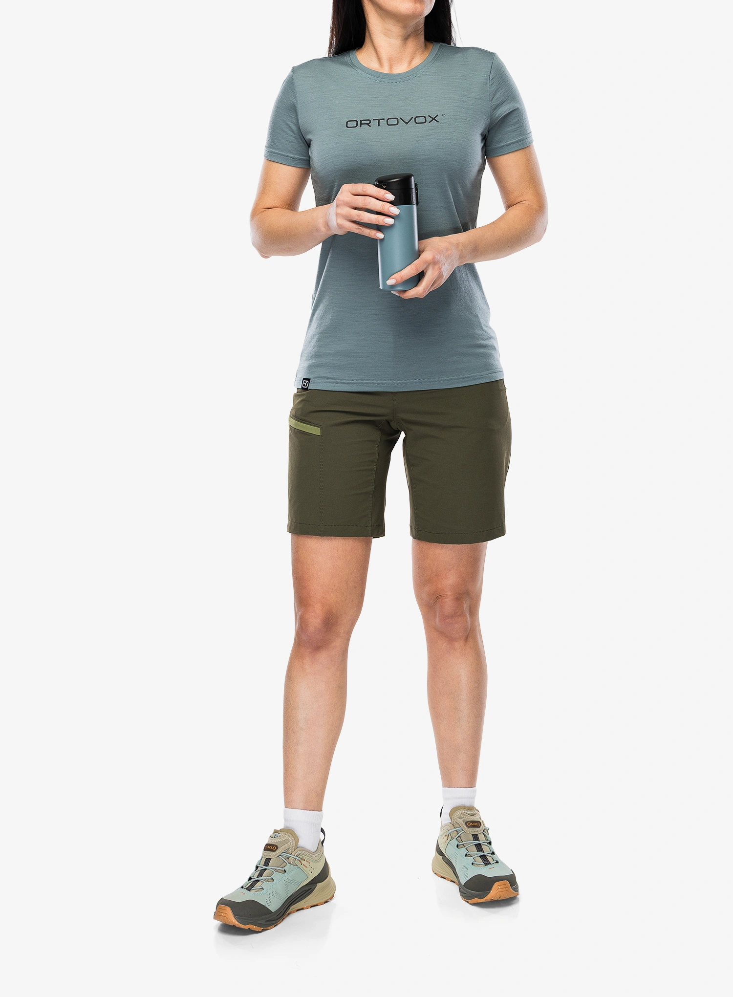 Ženske kratke hlače Ortovox Pelmo Shorts - dark wild herbs