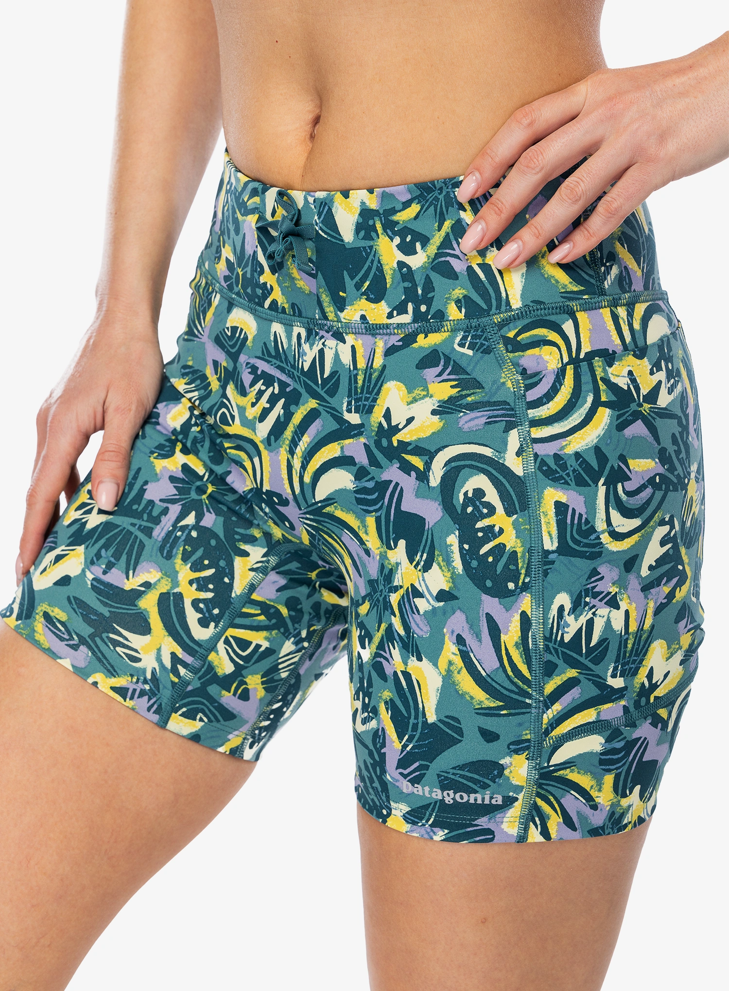 Ženske kratke hlače Patagonia Endless Run Shorts 6 in. - wild botanist/wetland blue