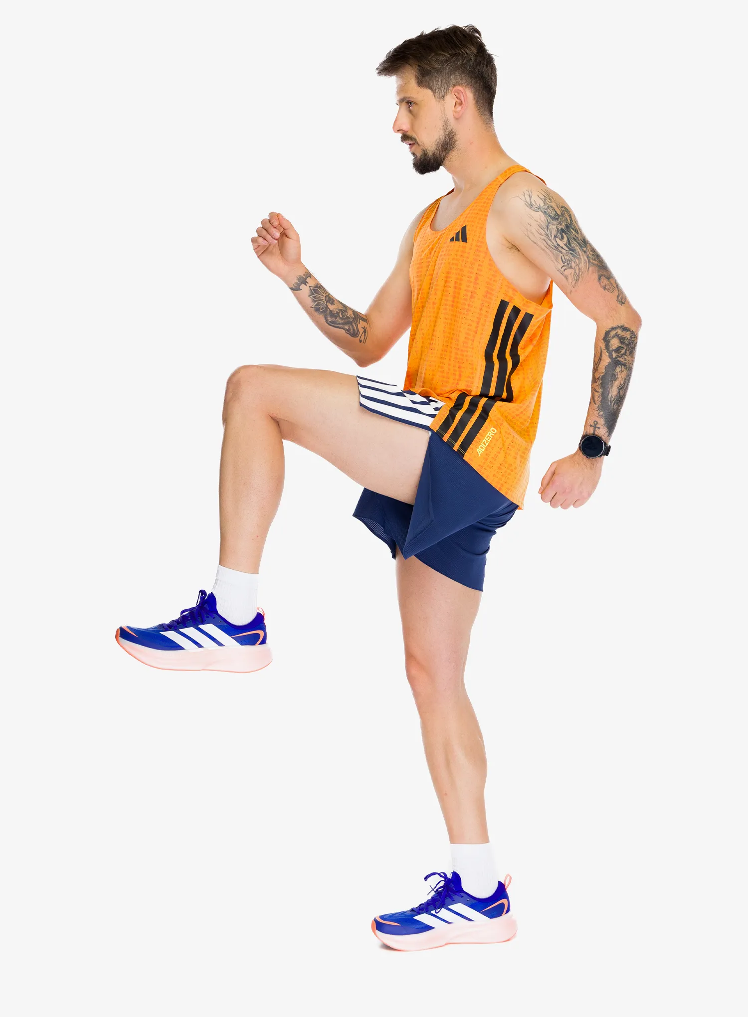 Tekaške kratke hlače adidas Adizero Running Gel Pocket Shorts - tech indigo