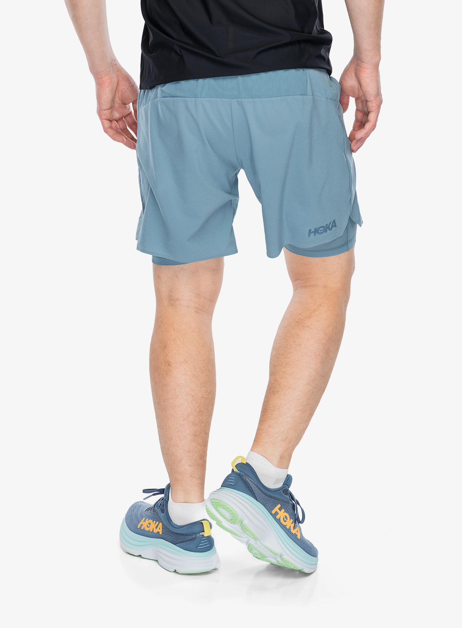 Tekaške kratke hlače Hoka 7 Short 2In1 - mountain fog